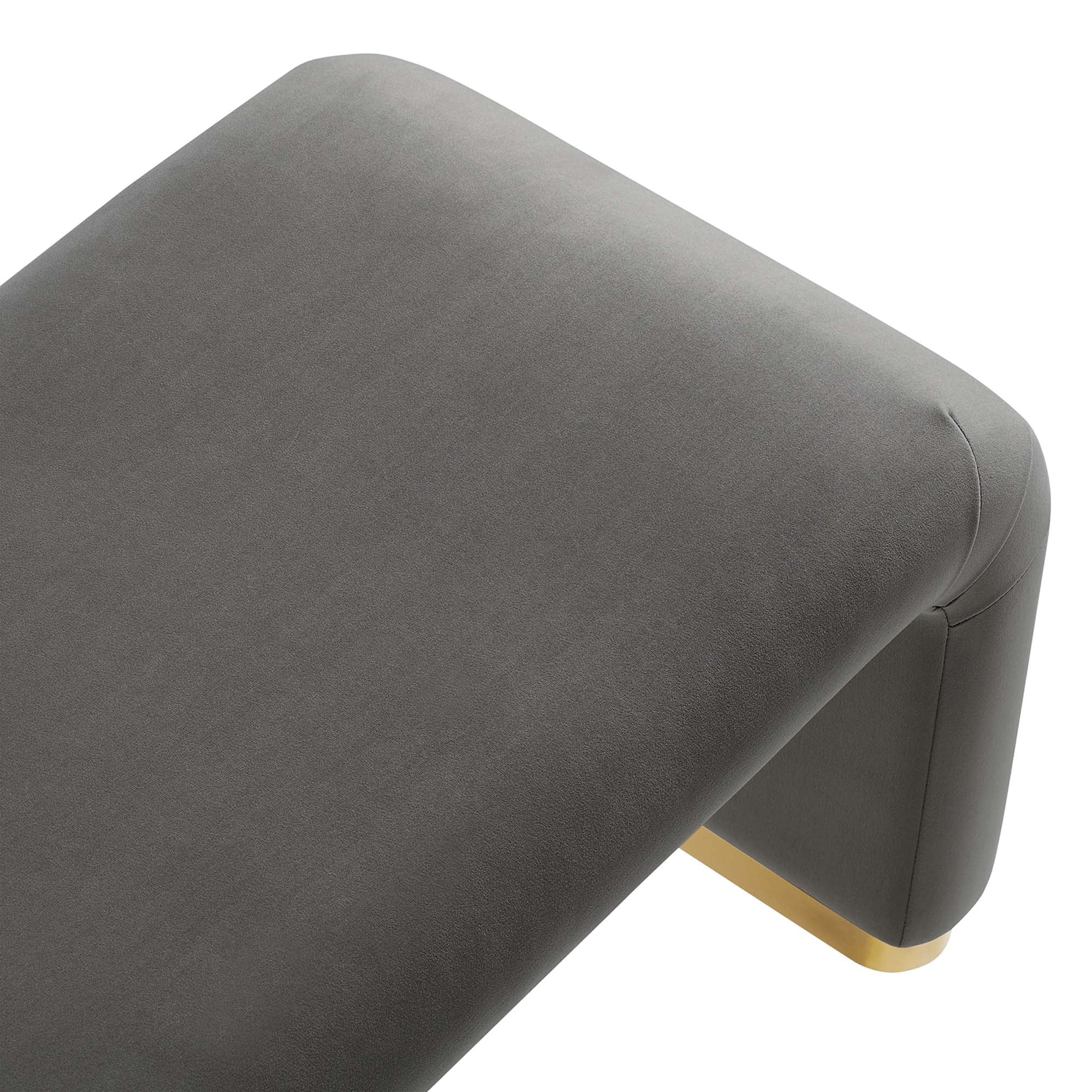 Koda Performance Velvet Waterfall Long Bench by Modway - Image 7