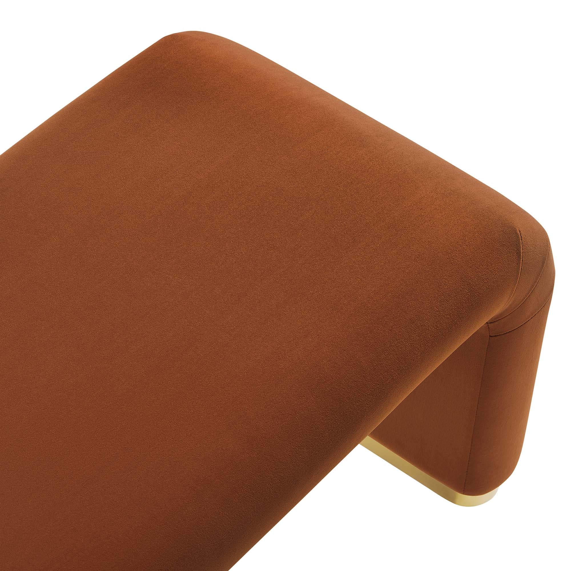 Koda Performance Velvet Waterfall Long Bench by Modway - Image 8
