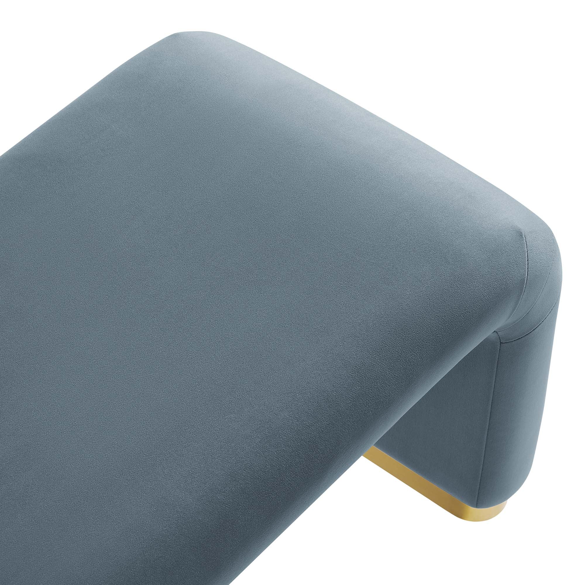 Koda Performance Velvet Waterfall Long Bench by Modway - Image 9