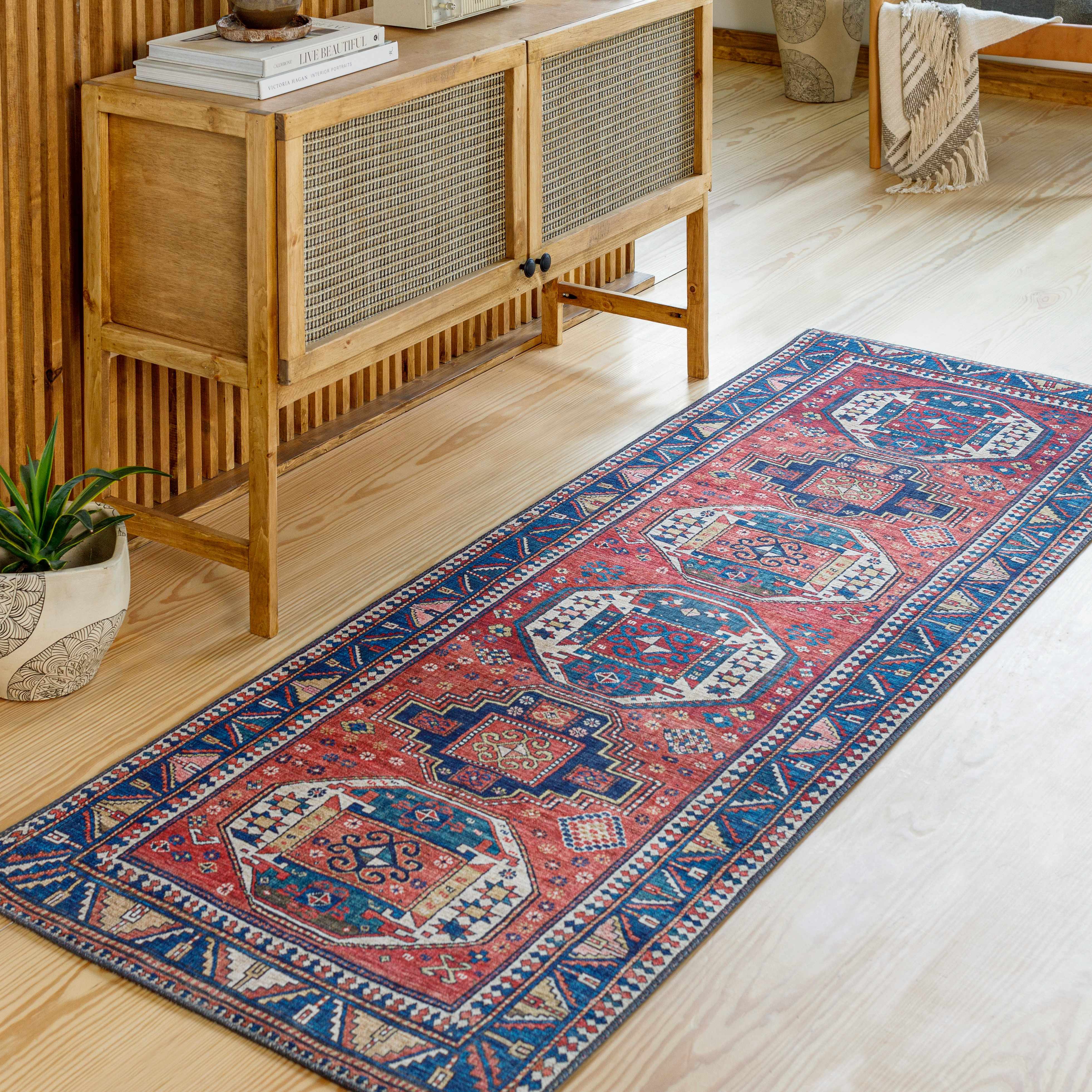 Kodiak Red&Blue Oriental Area Rug - Image 10