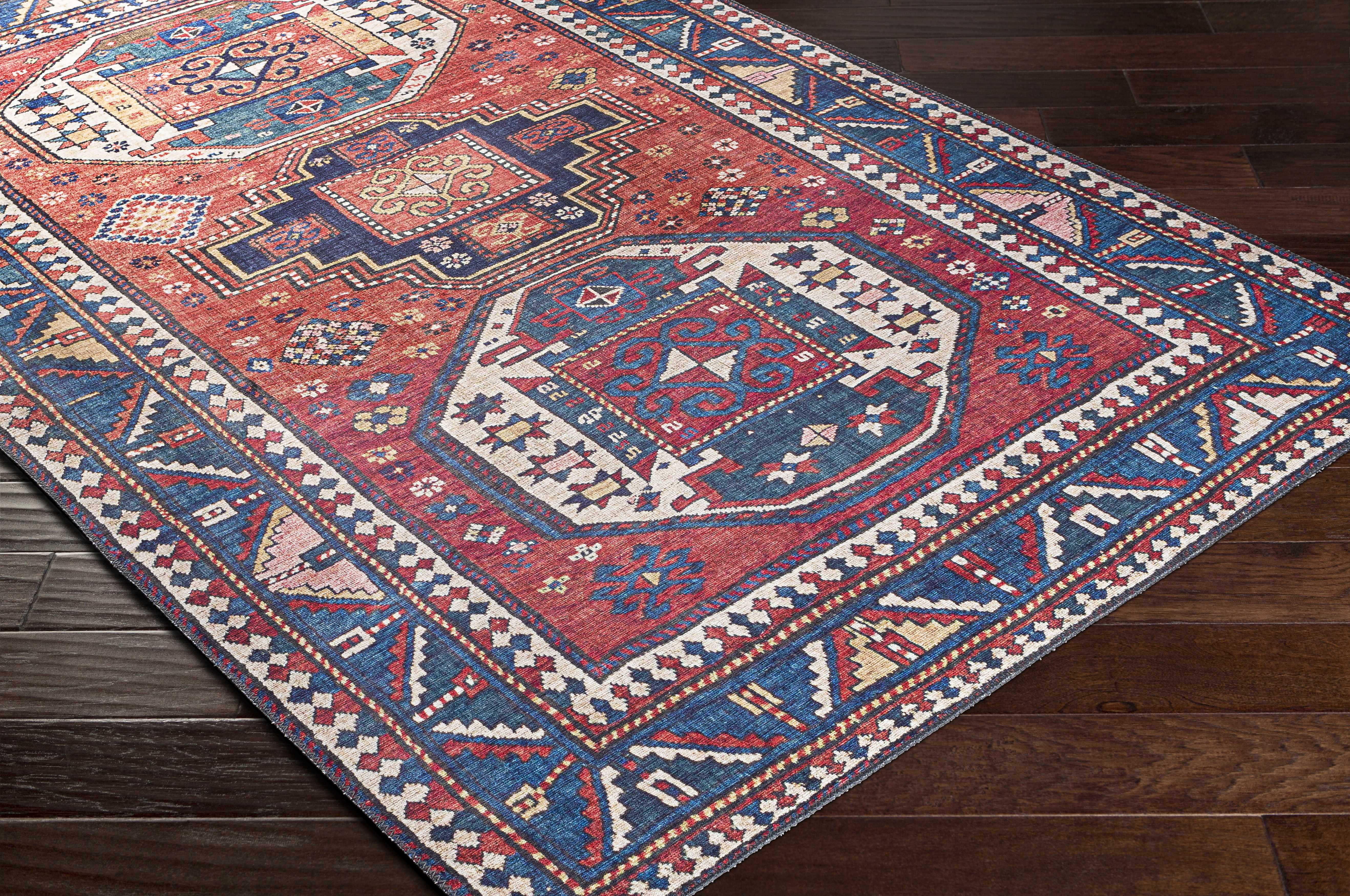 Kodiak Red&Blue Oriental Area Rug - Image 11