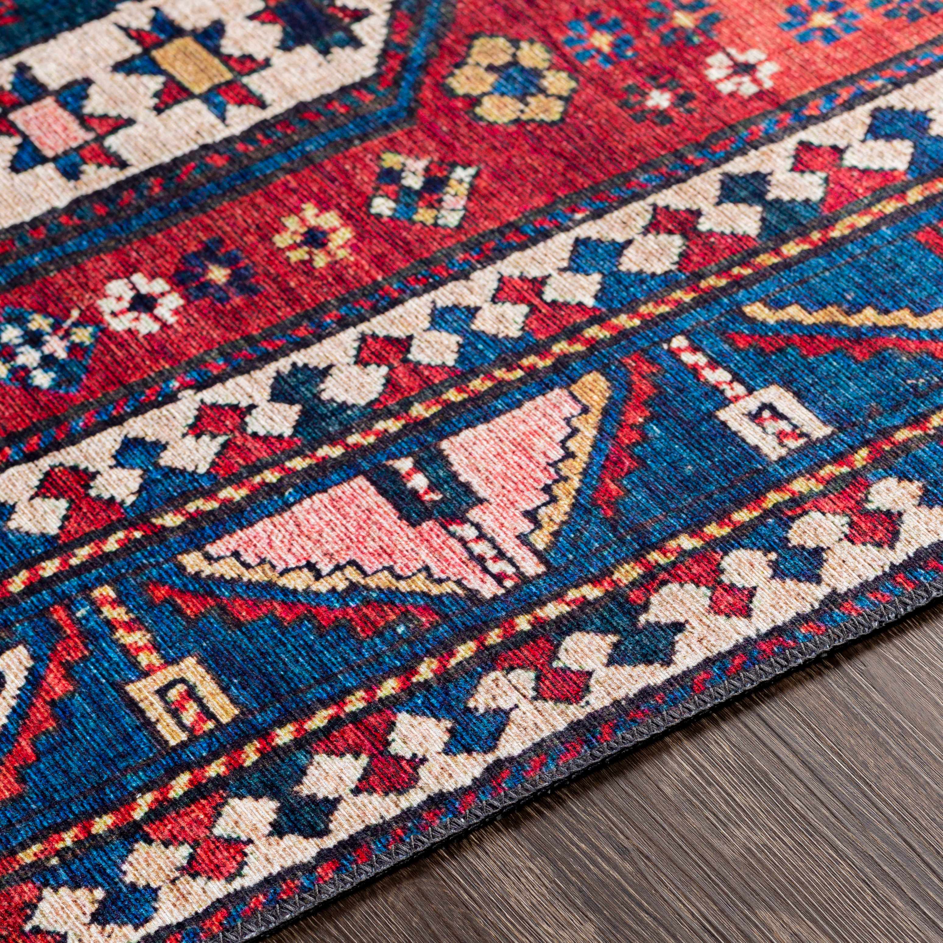Kodiak Red&Blue Oriental Area Rug - Image 12
