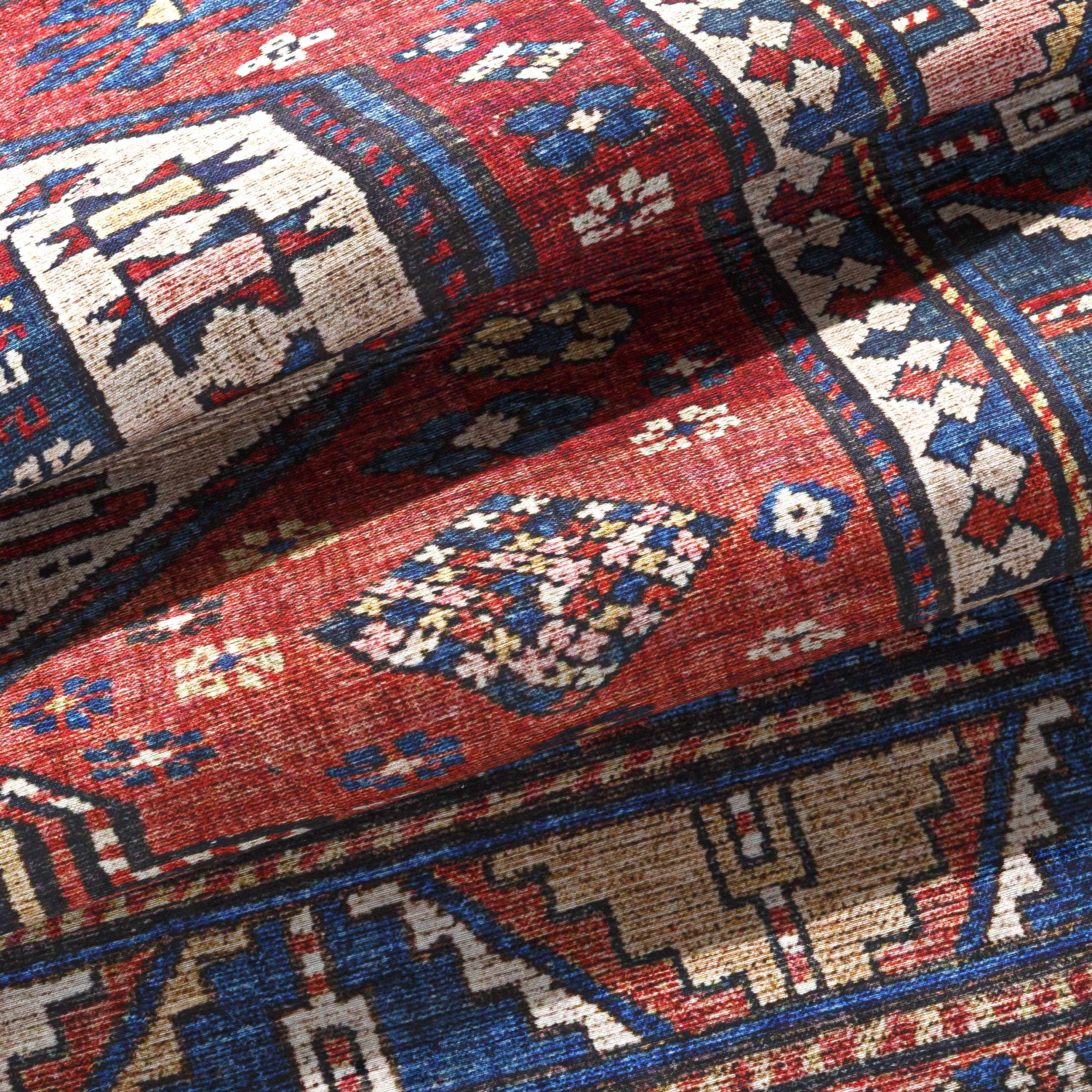 Kodiak Red&Blue Oriental Area Rug - Image 6