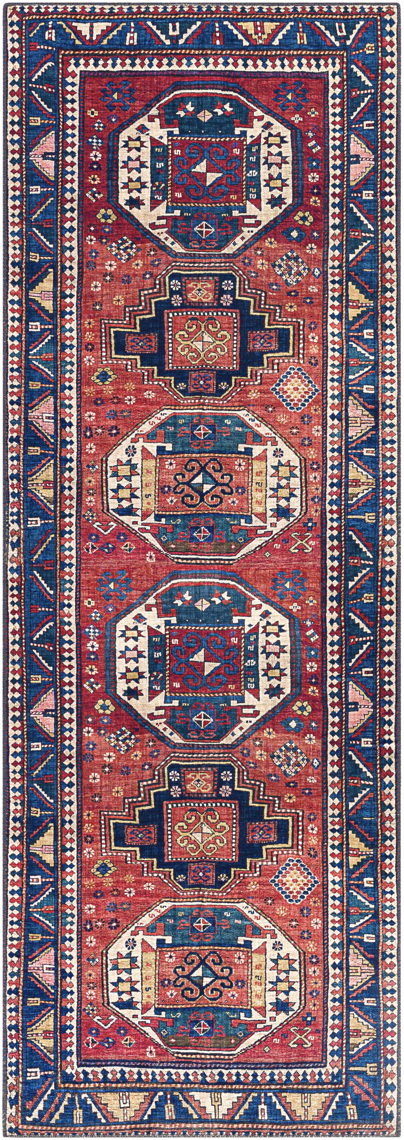Kodiak Red&Blue Oriental Area Rug - Image 8