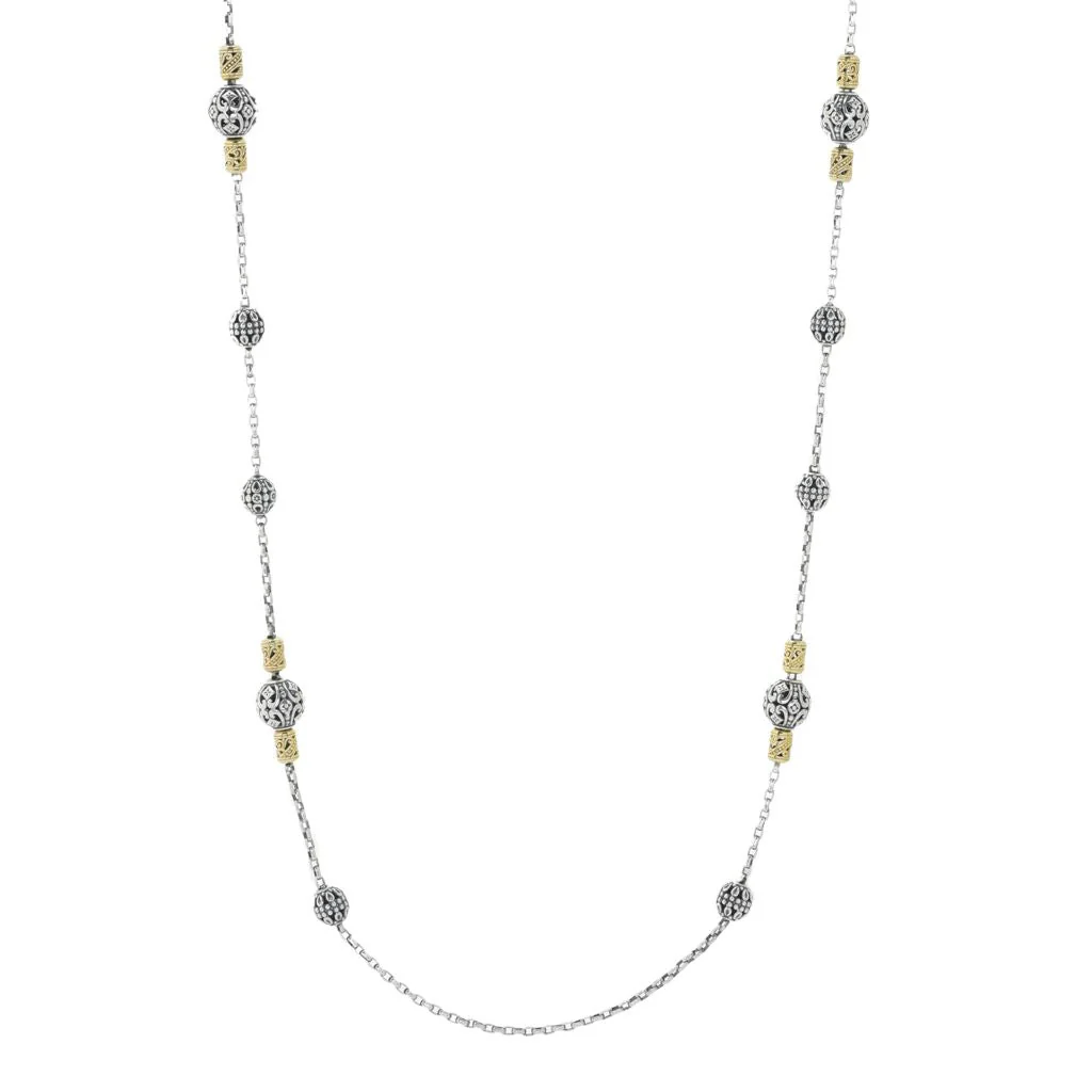 Konstantino 18K Gold Accented Bead Station 33" Layering Necklace - Image 3