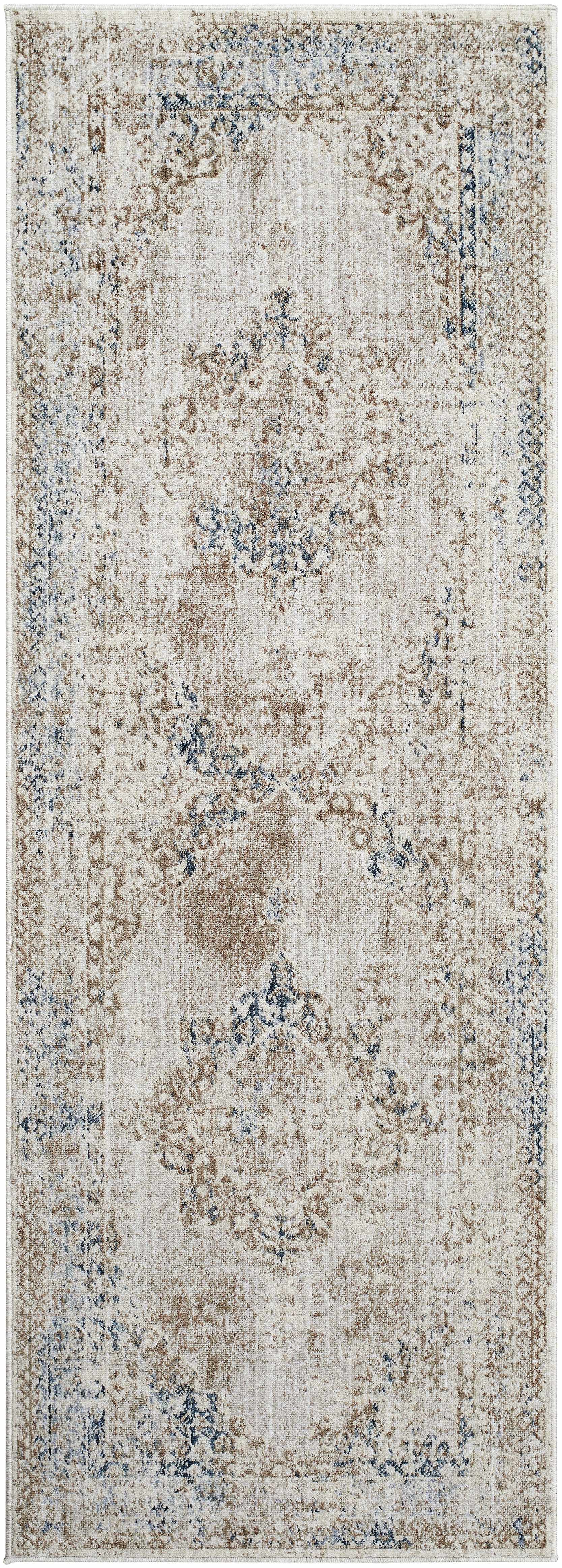 Kosta Beige & Blue Medallion Area Rug - Clearance - Image 4