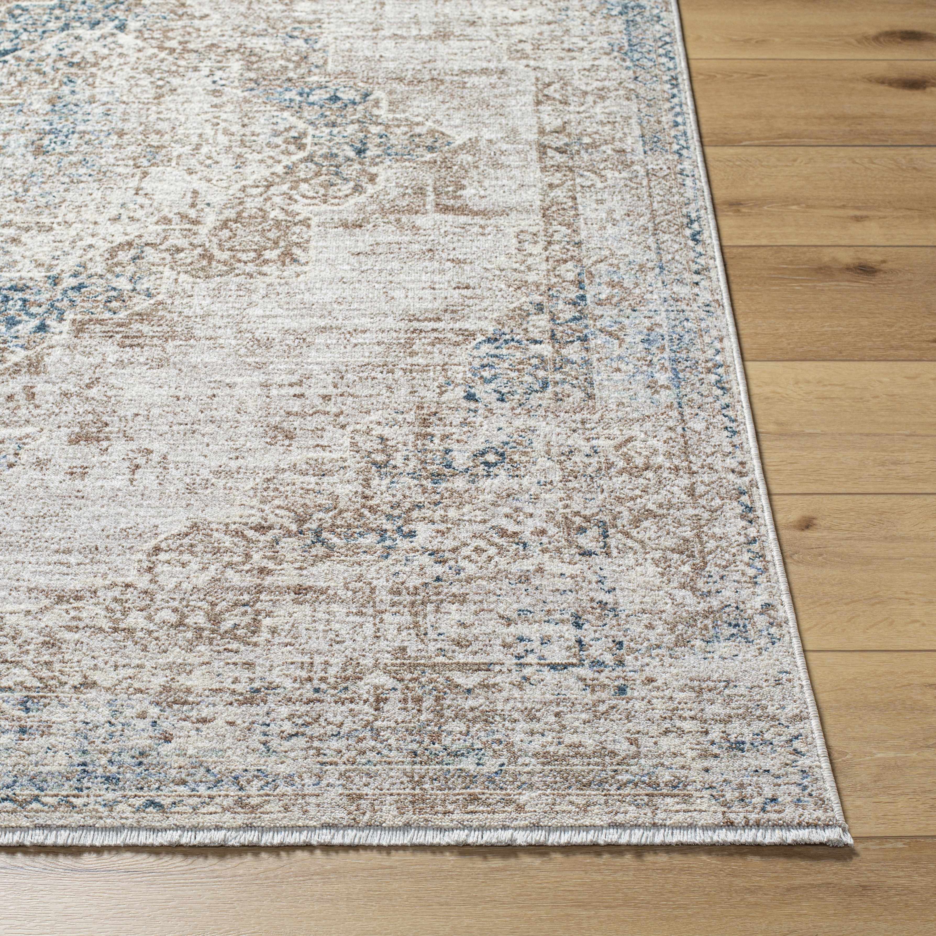 Kosta Beige & Blue Medallion Area Rug - Clearance - Image 5