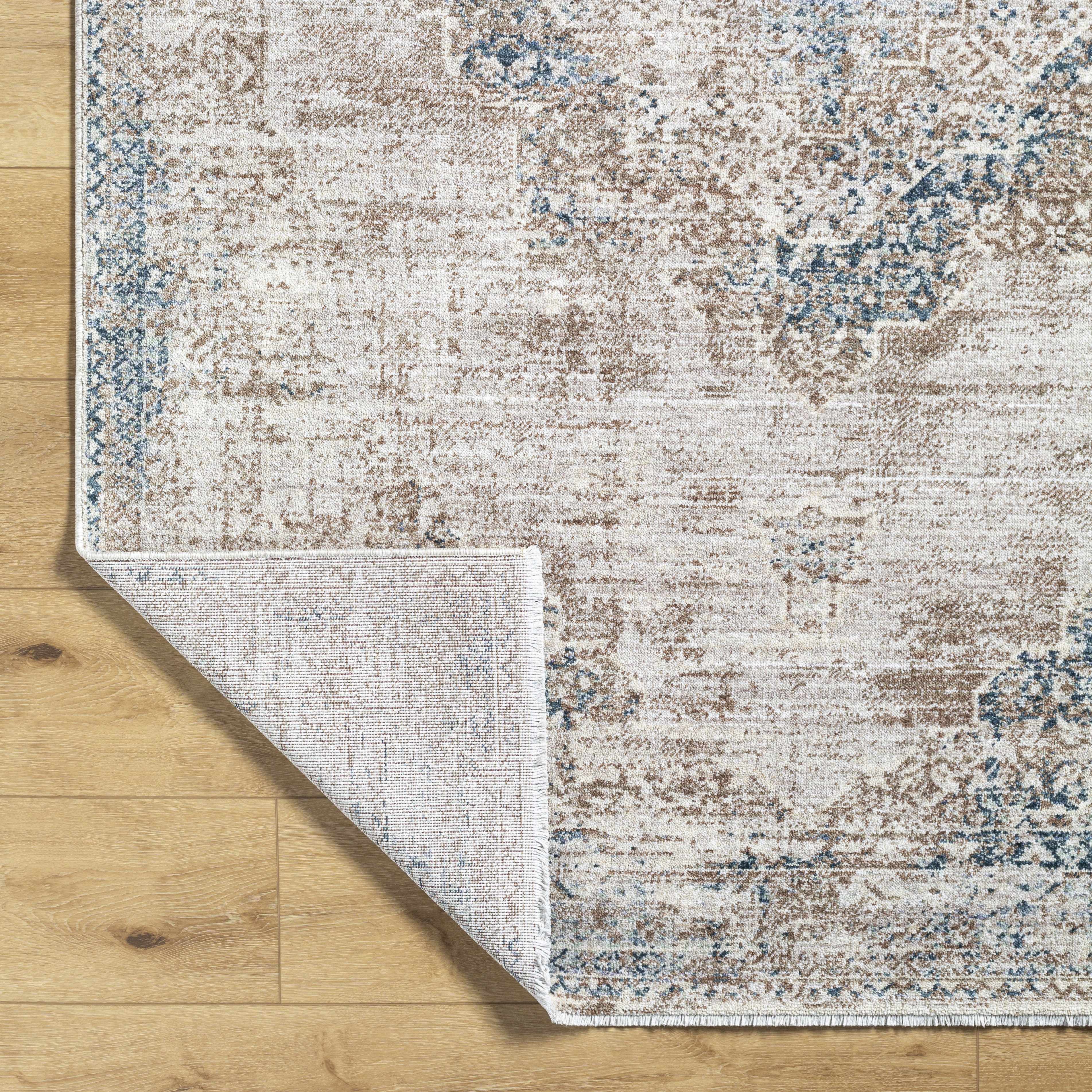 Kosta Beige & Blue Medallion Area Rug - Clearance - Image 6