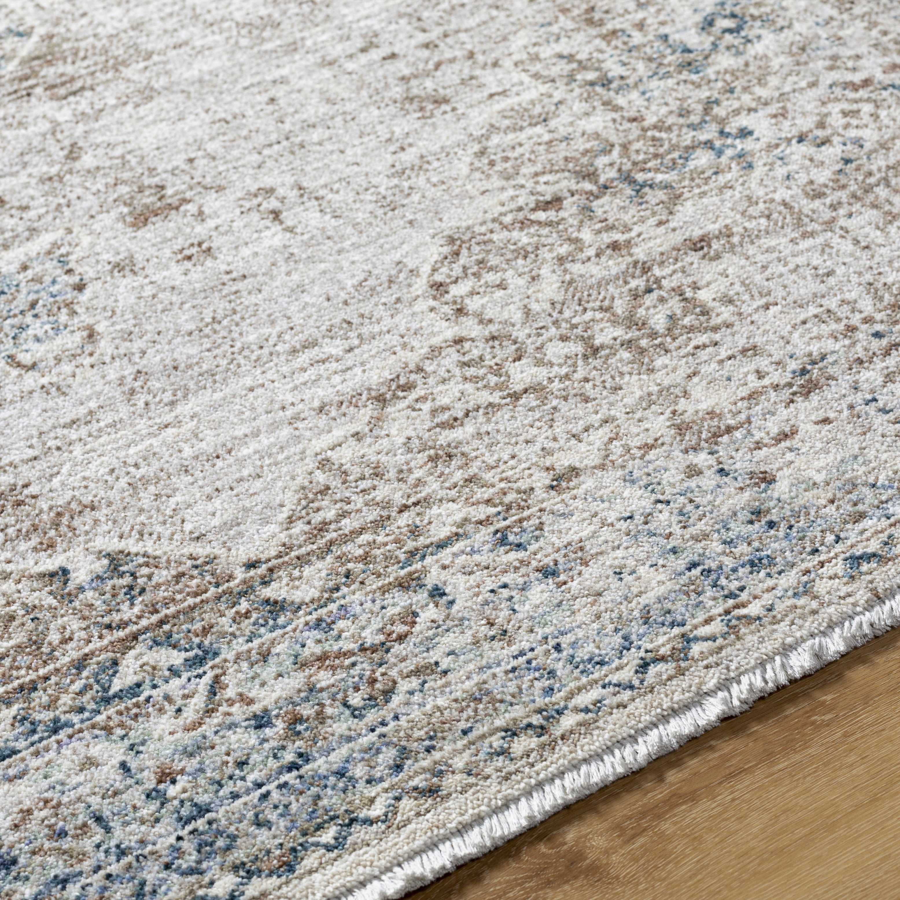 Kosta Beige & Blue Medallion Area Rug - Clearance - Image 7