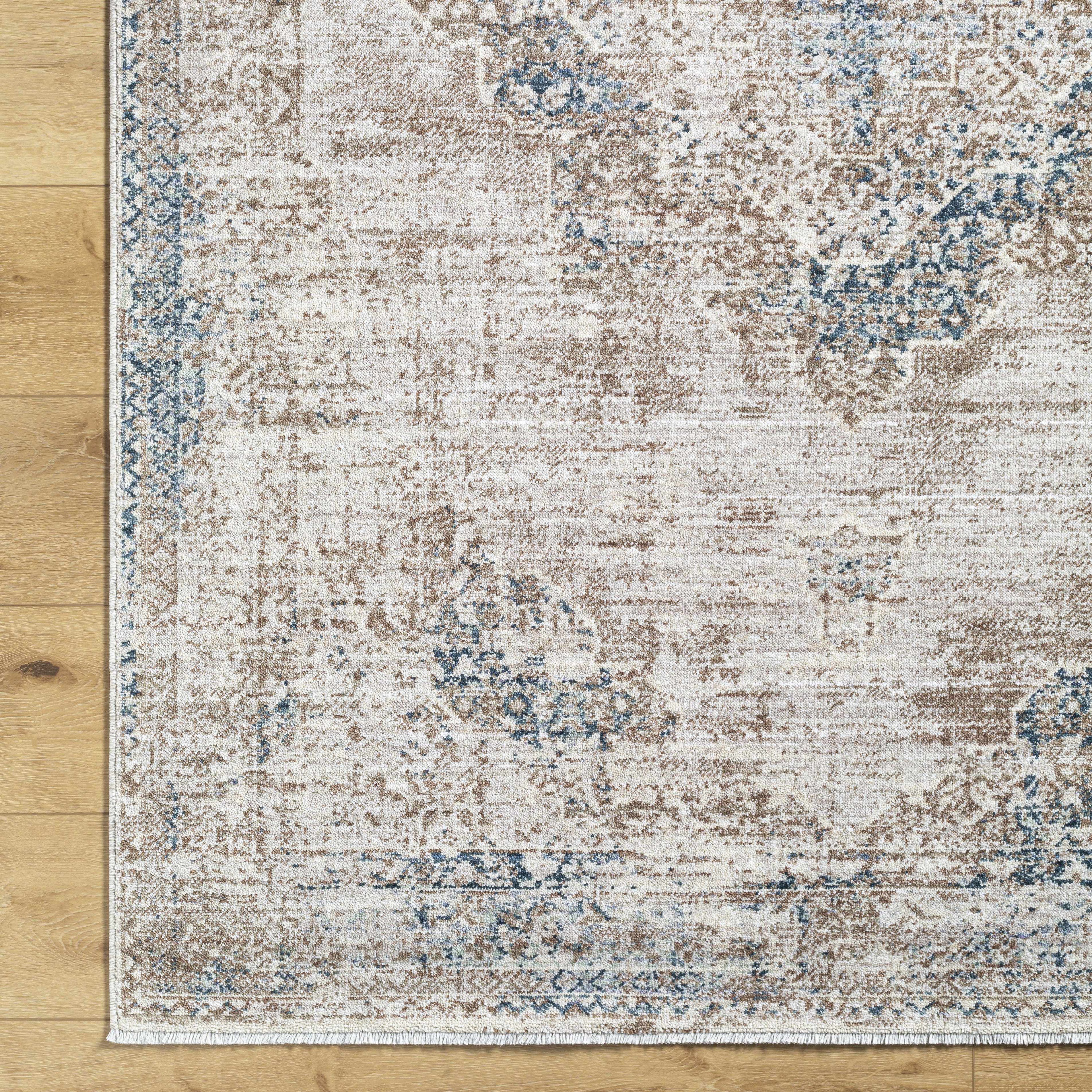 Kosta Beige & Blue Medallion Area Rug - Clearance - Image 8