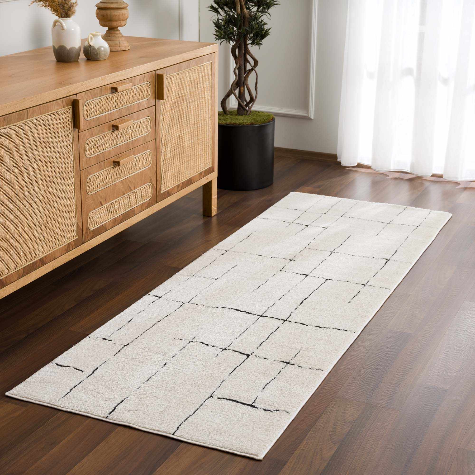 Koume Beige Maze Area Rug - Image 9