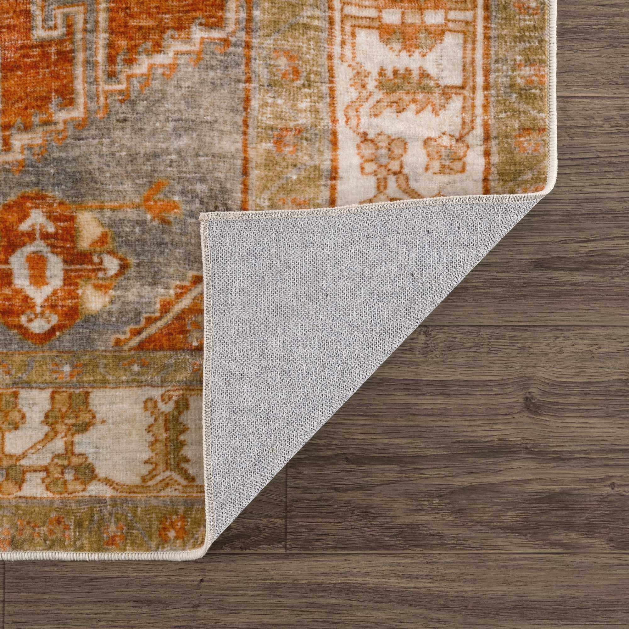 Kullar Orange Washable Area Rug - Image 4