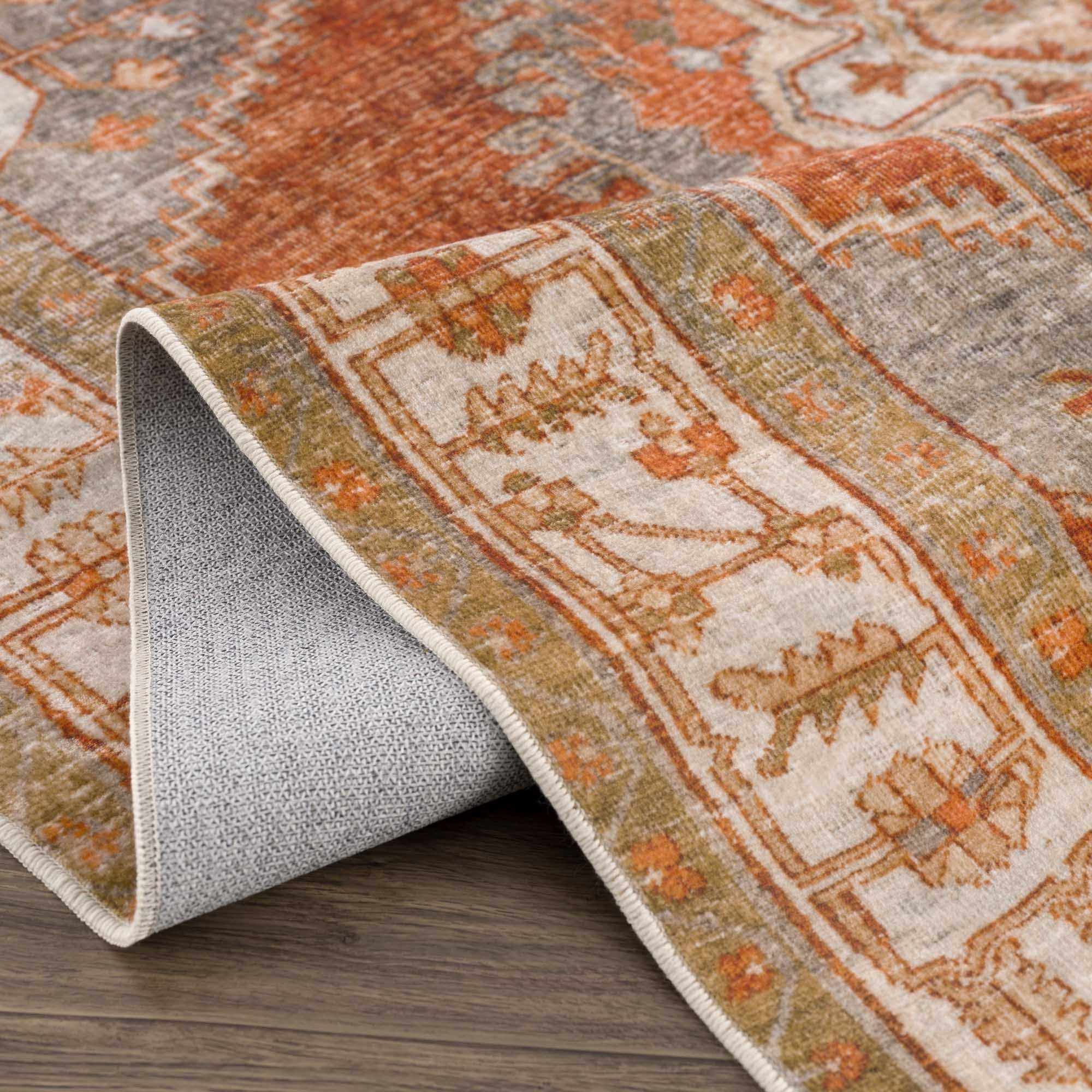 Kullar Orange Washable Area Rug - Image 6