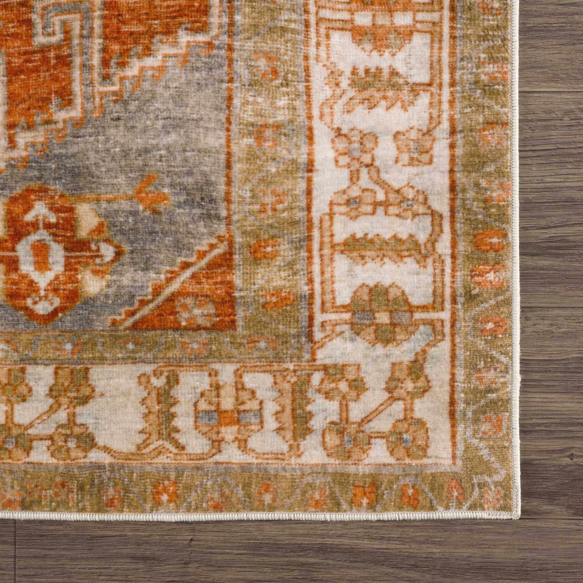 Kullar Orange Washable Area Rug - Image 7