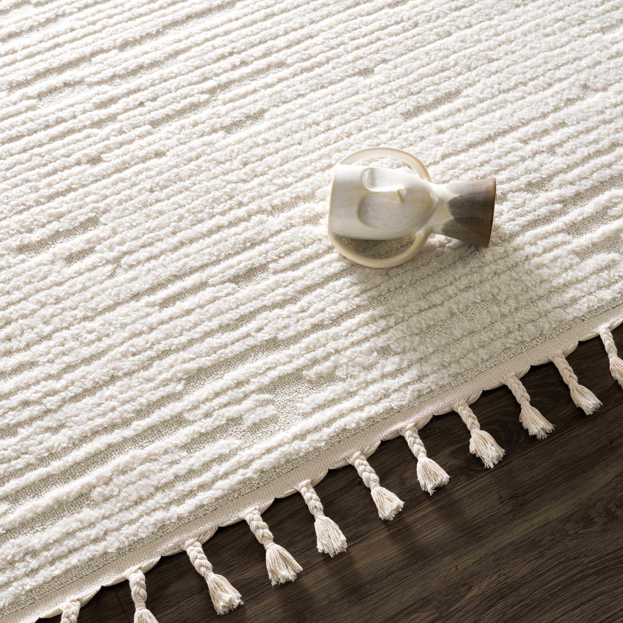 Kulu Textured Area Rug with Tassels - Image 12