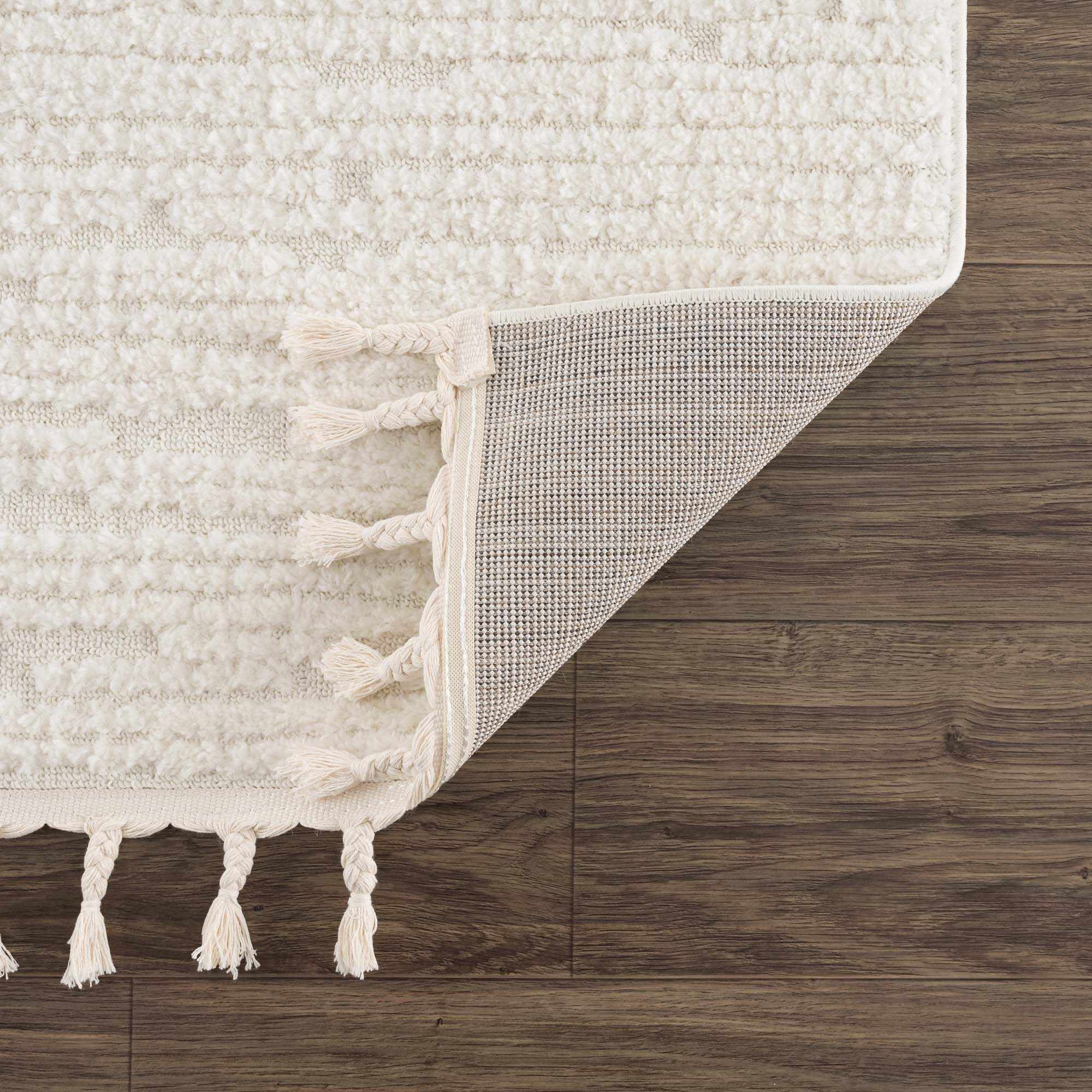 Kulu Textured Area Rug with Tassels - Image 6