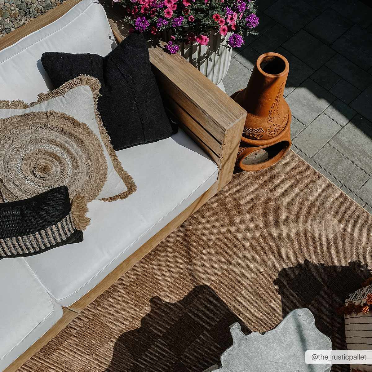 Kuval Checkered Brown Rug - Image 21