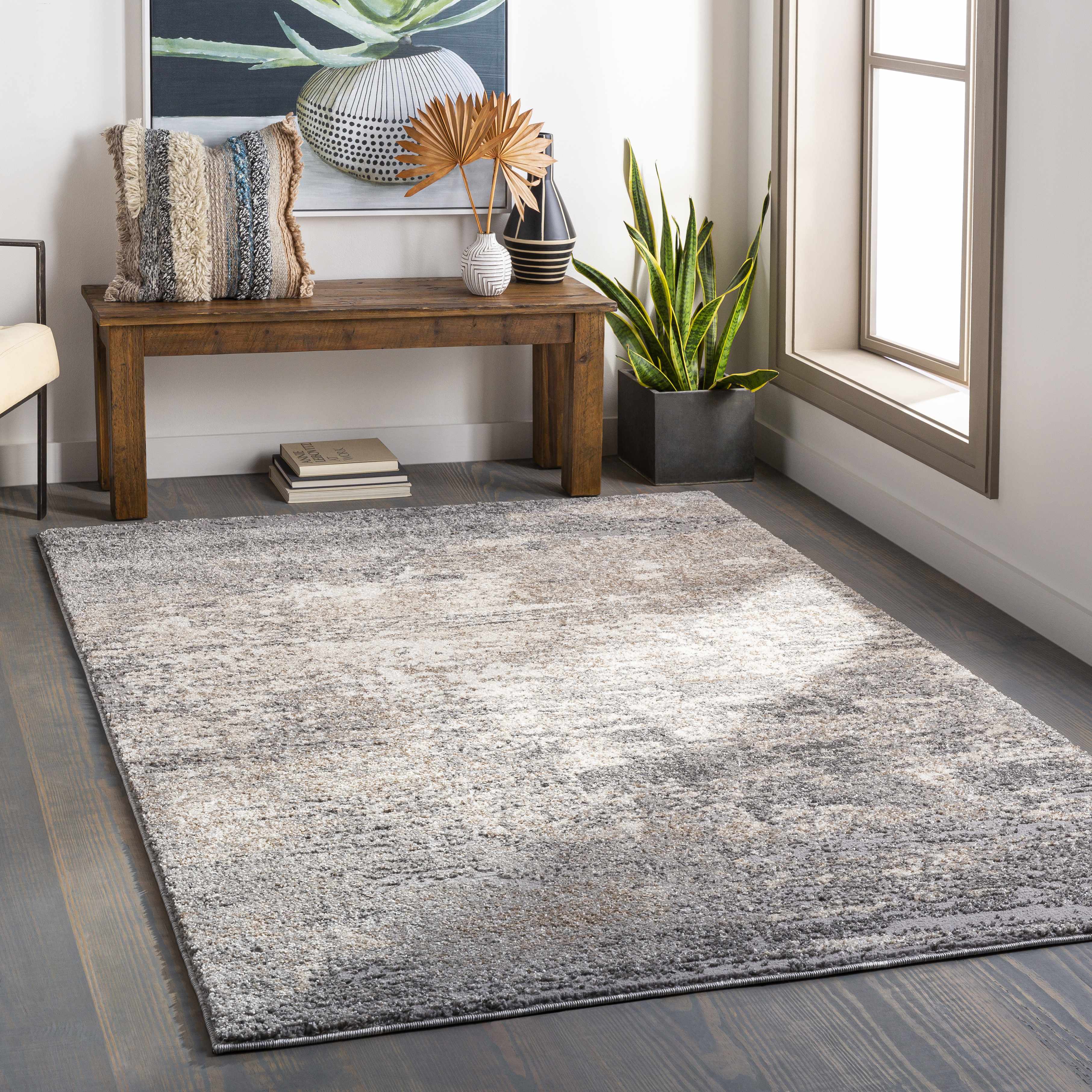 Kyabram Textured Abstract Area Rug - Image 2