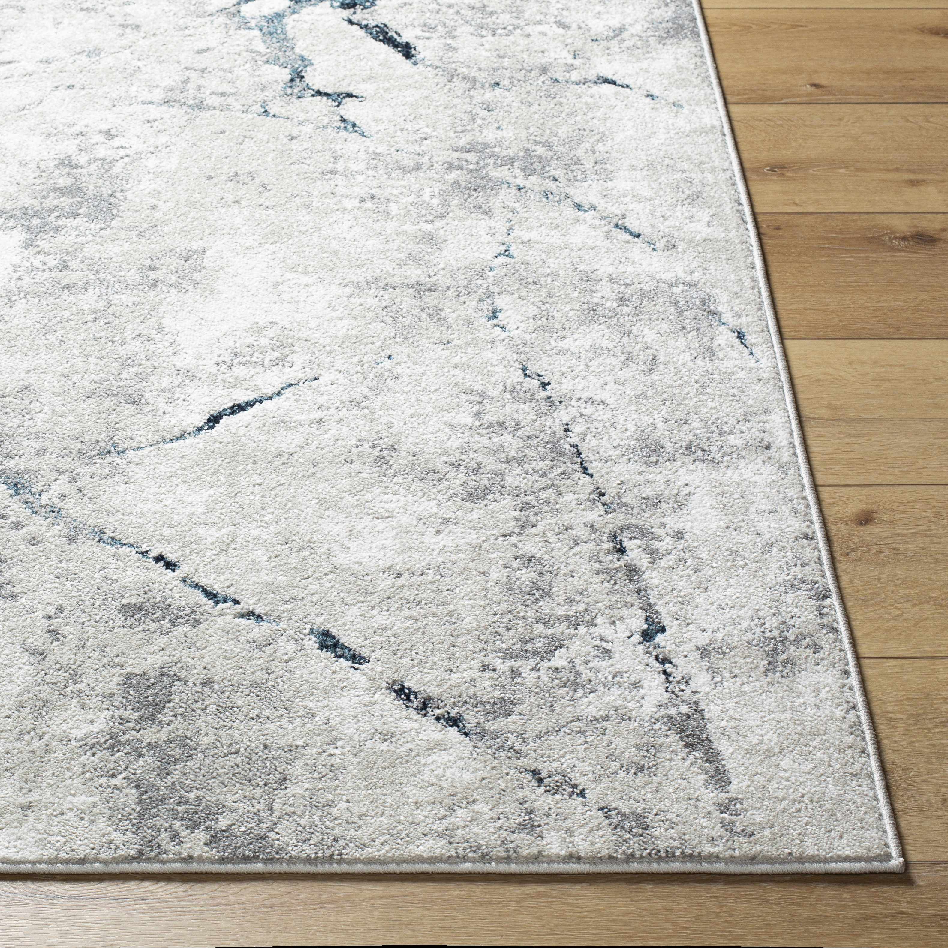 Kynan Gray & Blue Marble Area Rug - Clearance - Image 4