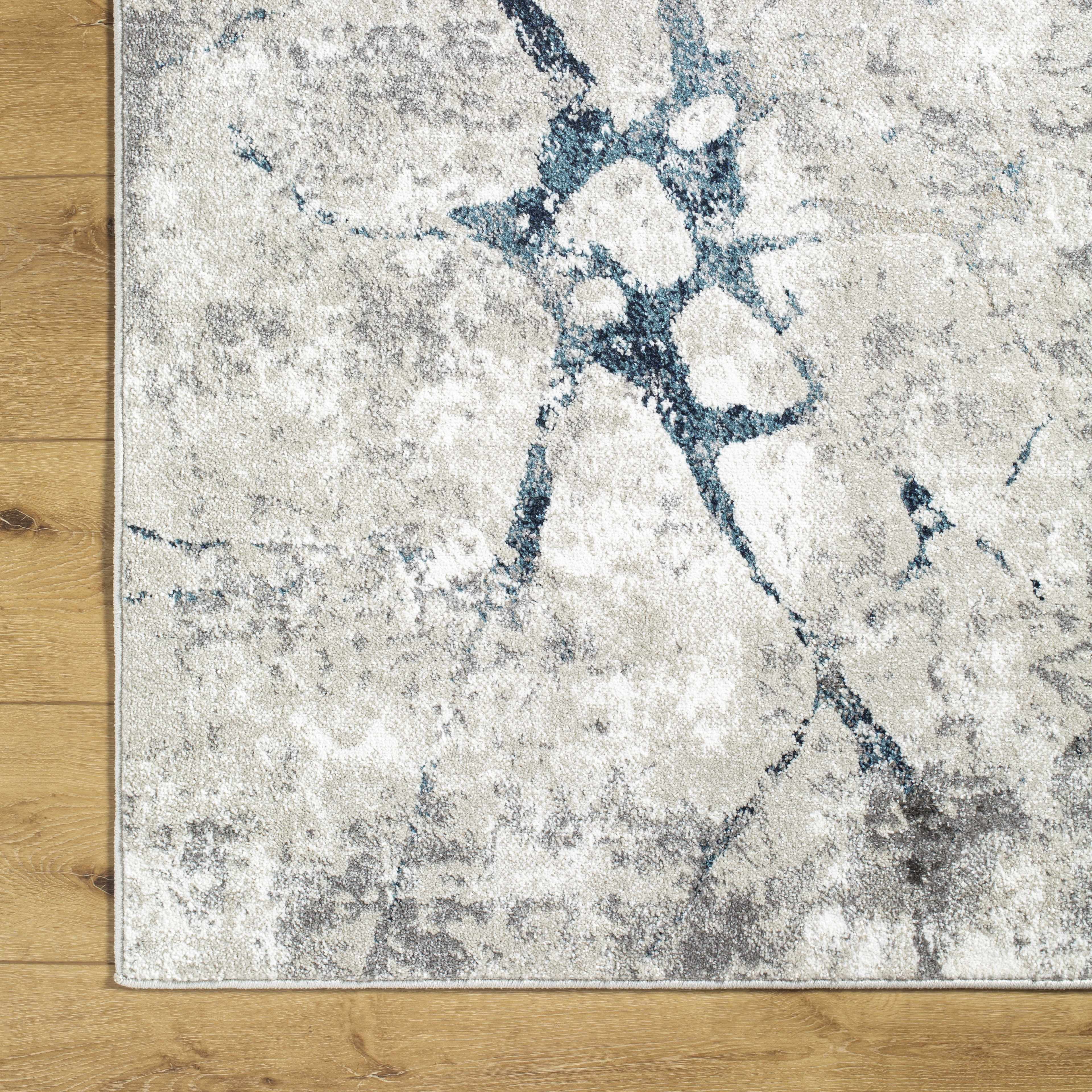 Kynan Gray & Blue Marble Area Rug - Clearance - Image 7
