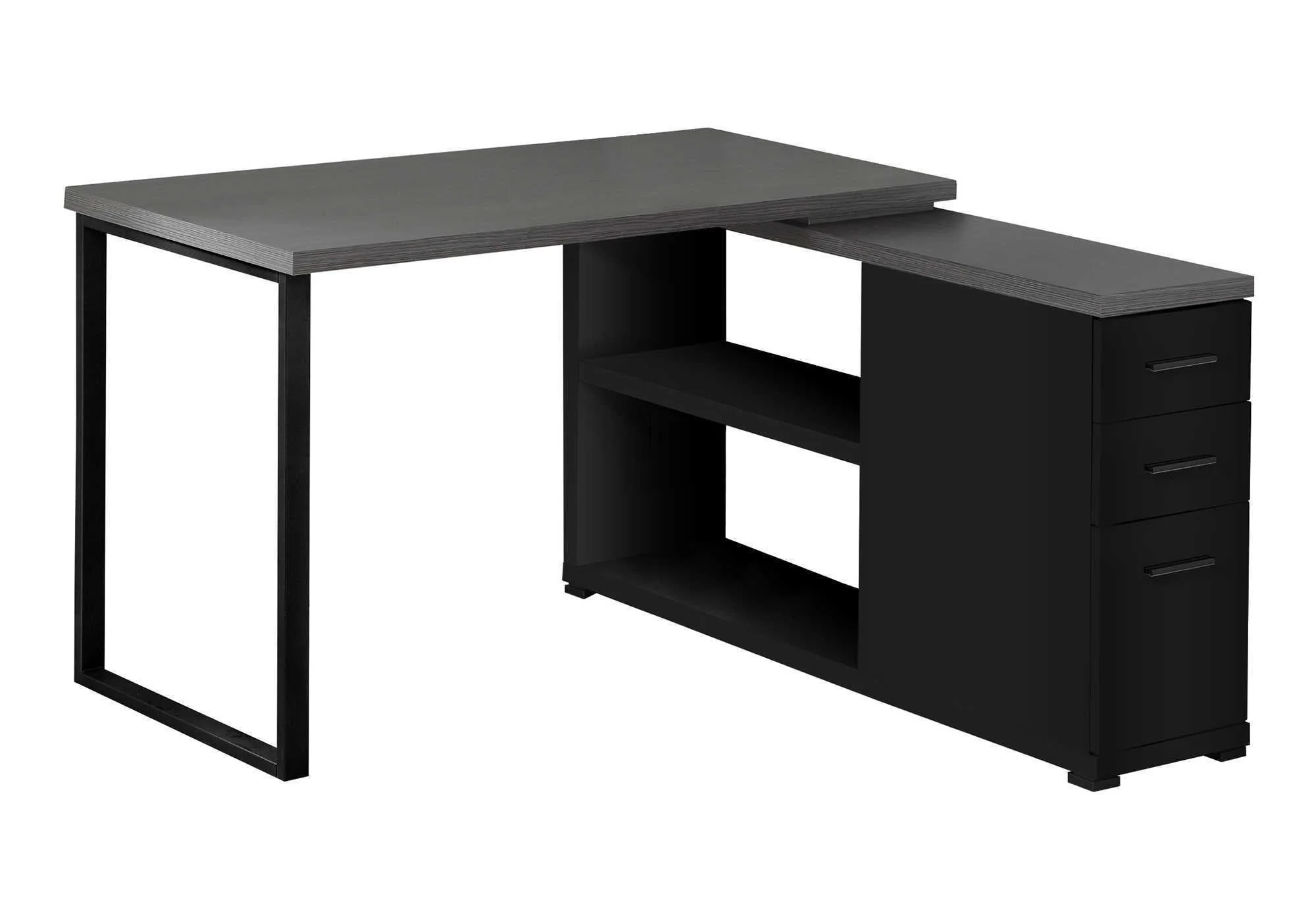 L-Shape Computer Desk with Storage Drawers - Image 4