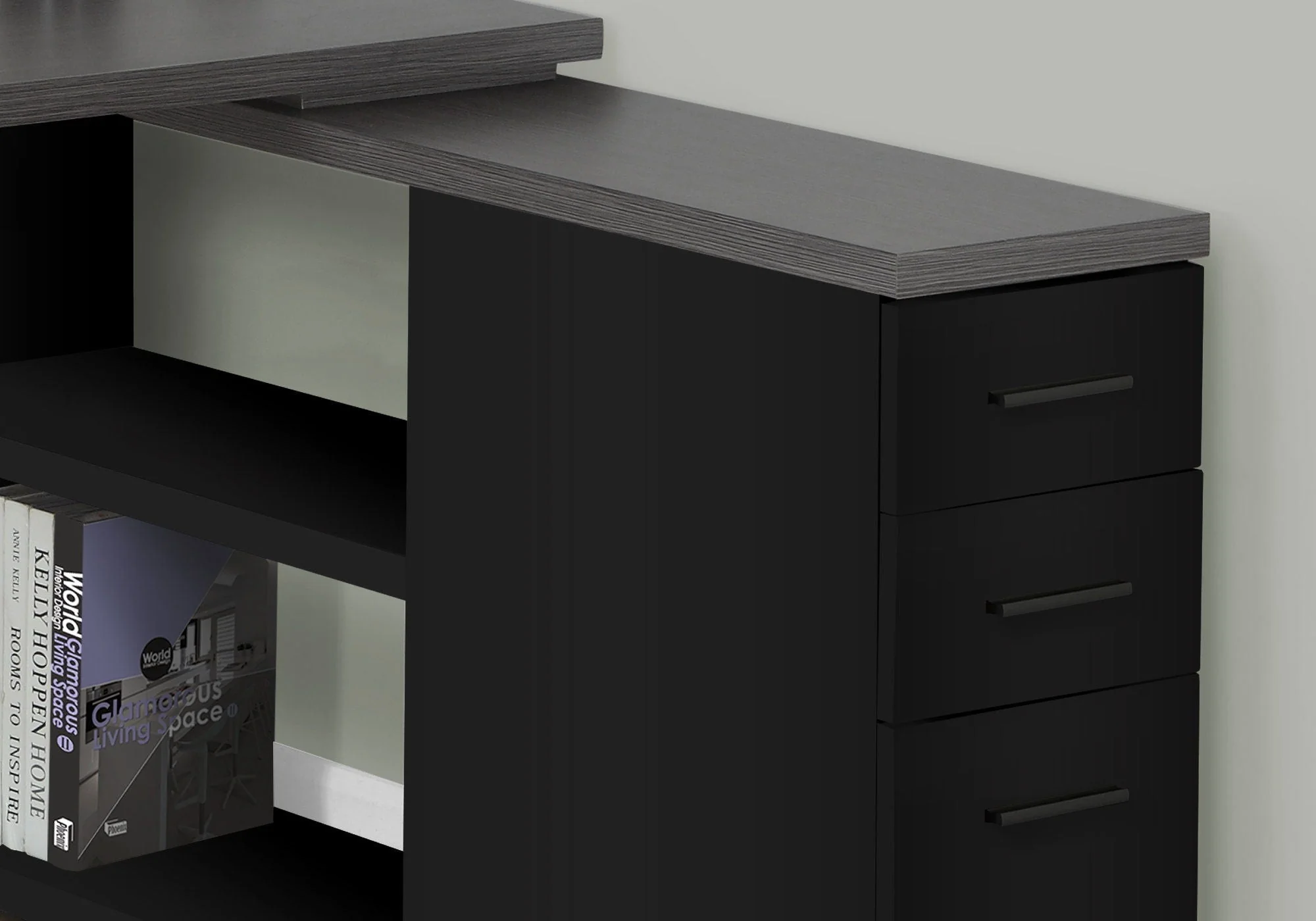L-Shape Computer Desk with Storage Drawers - Image 7