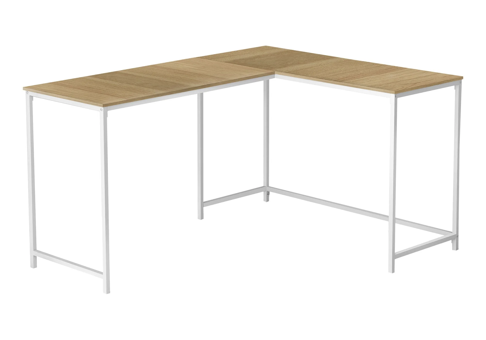 L-Shaped Corner Computer Desk with Contemporary Marble Look - Image 2