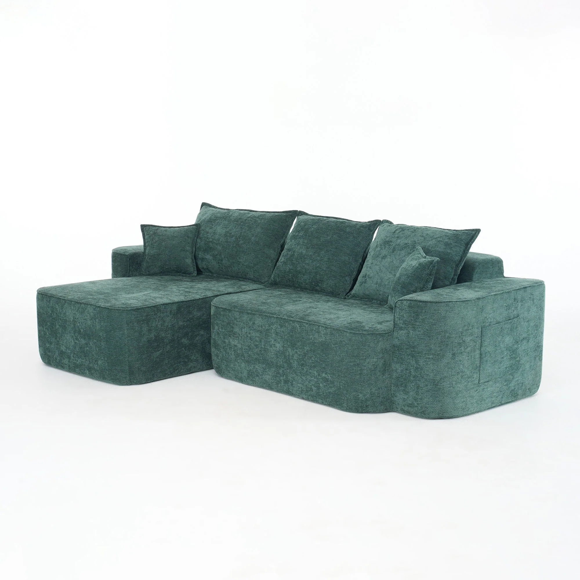L-Shaped Sectional Sofa Couch With Chaise, Extra Deep Seats - Image 2