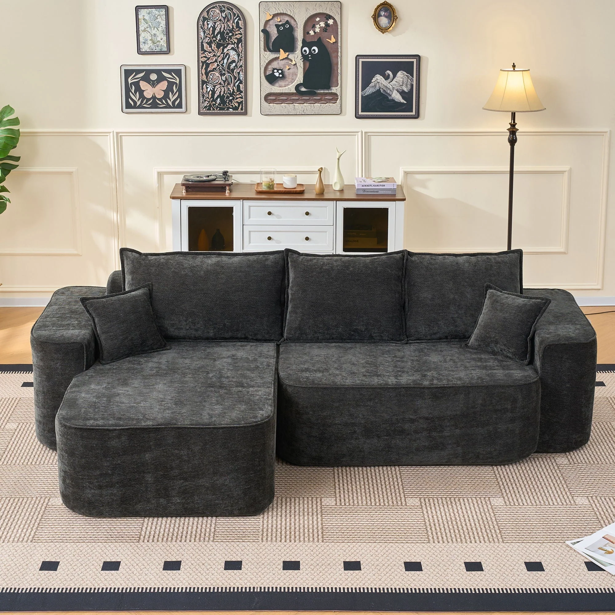 L-Shaped Sectional Sofa Couch With Chaise, Extra Deep Seats - Image 3