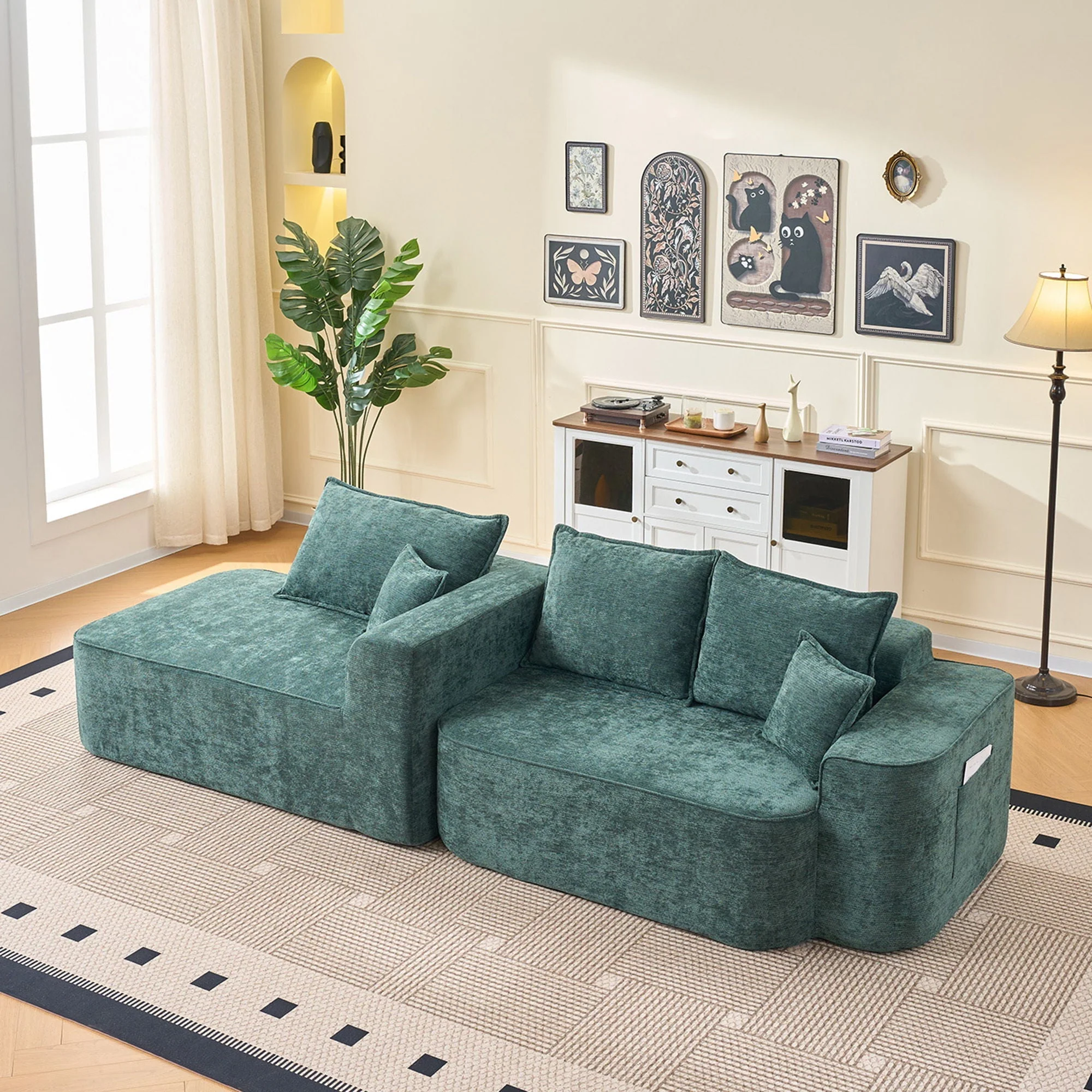 L-Shaped Sectional Sofa Couch With Chaise, Extra Deep Seats - Image 5