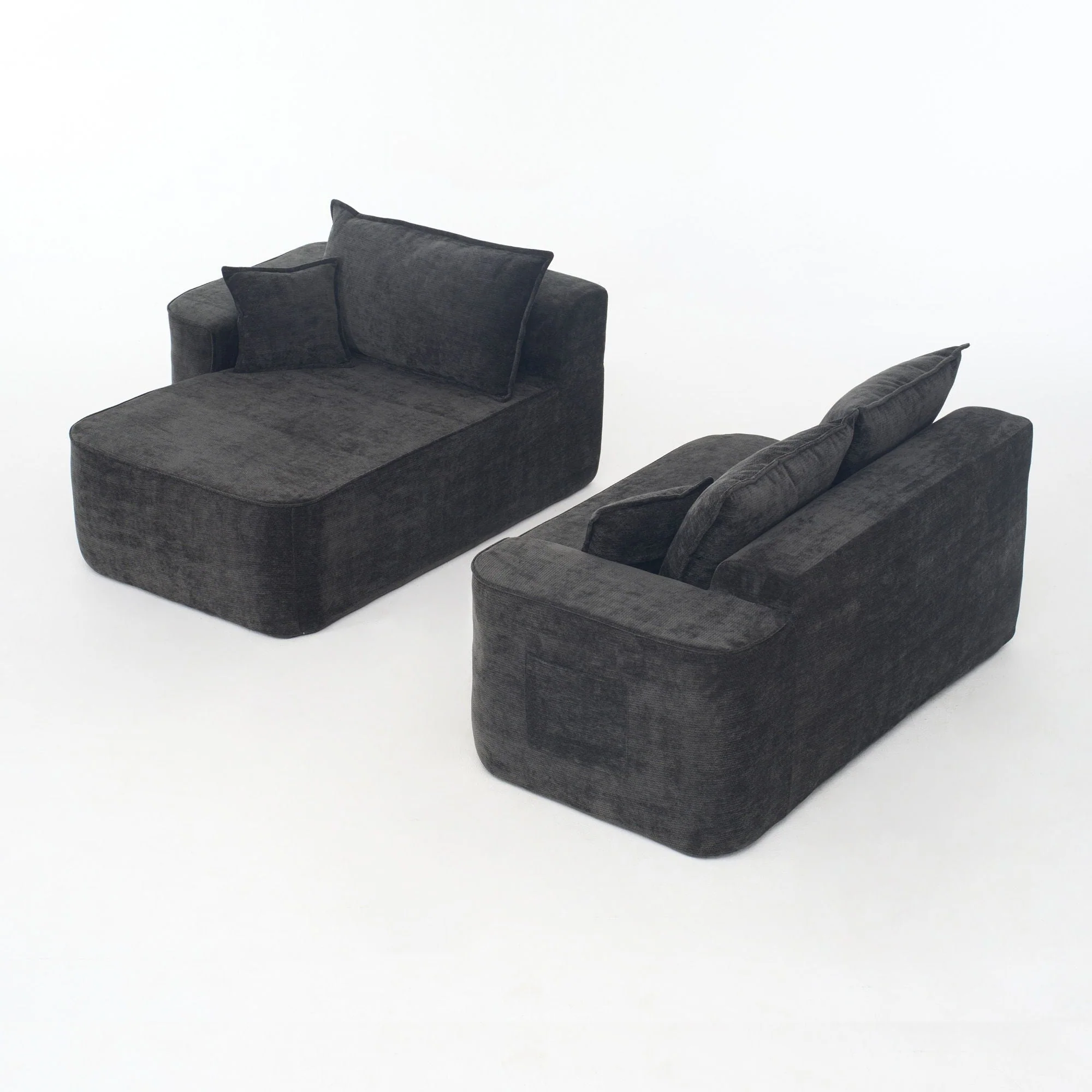 L-Shaped Sectional Sofa Couch With Chaise, Extra Deep Seats - Image 8