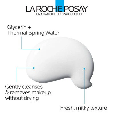 La Roche-Posay Toleriane Dermo Milky Facial Makeup Remover Unscented 6.76 fl oz - Image 4