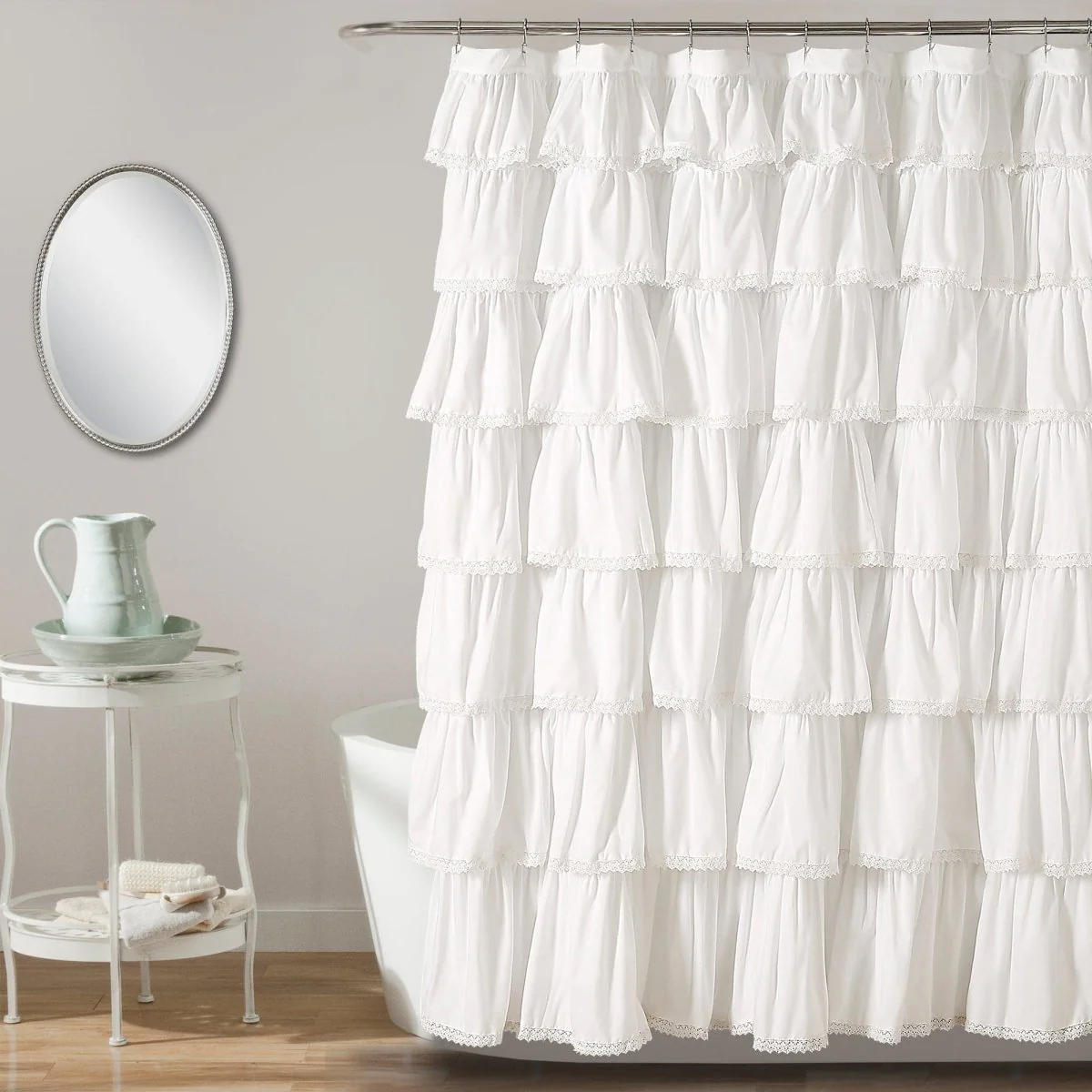 Lace Ruffle Shower Curtain - Image 5
