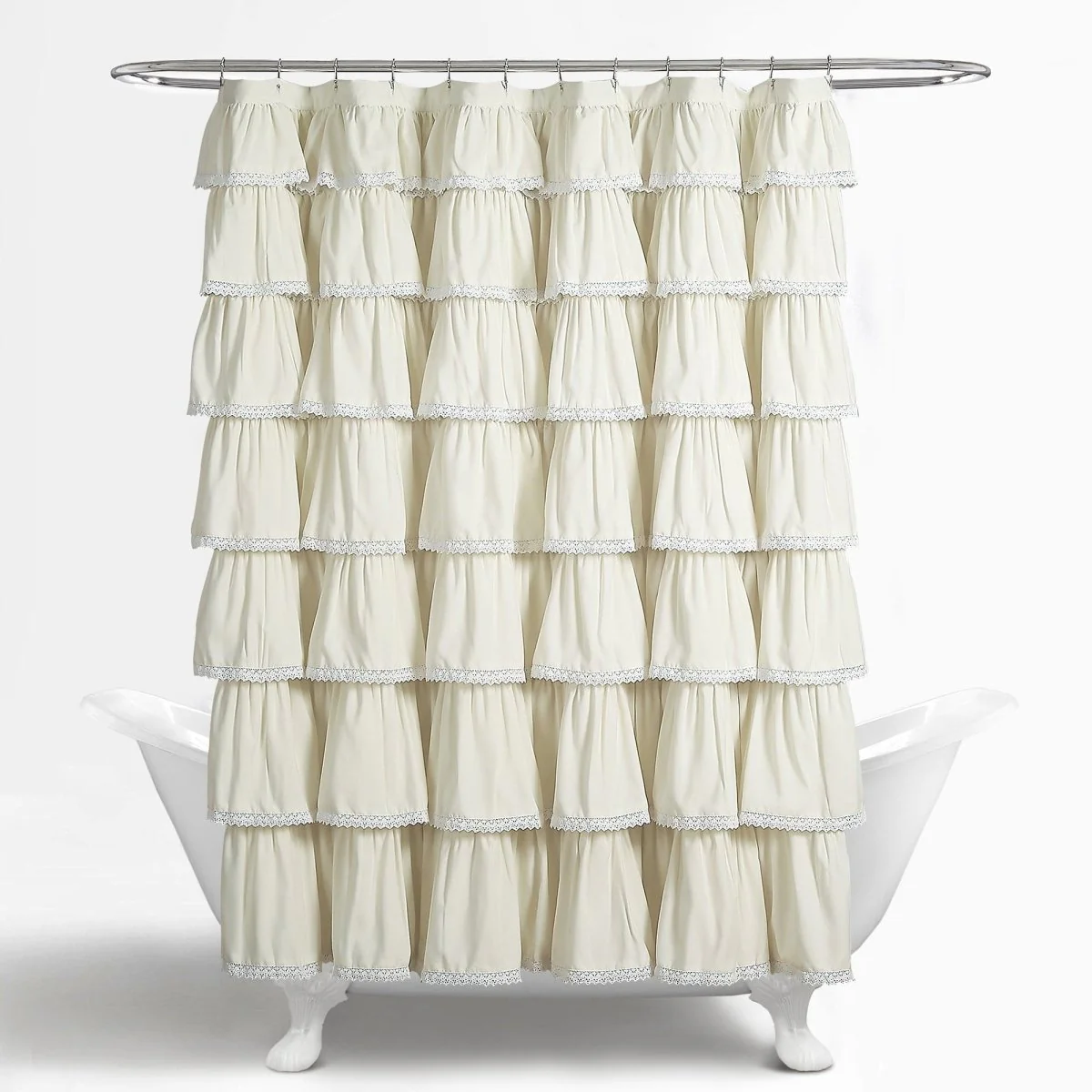 Lace Ruffle Shower Curtain - Image 6