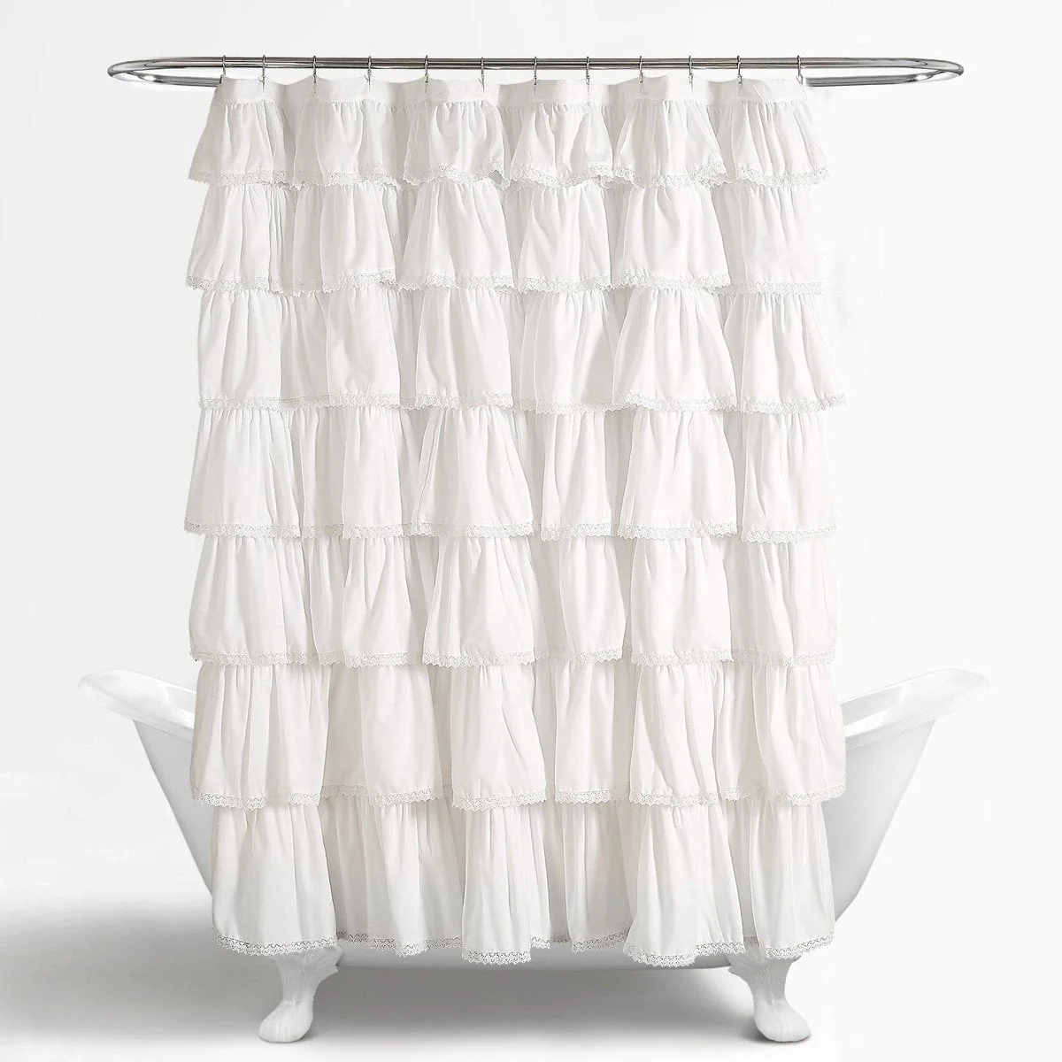 Lace Ruffle Shower Curtain - Image 7