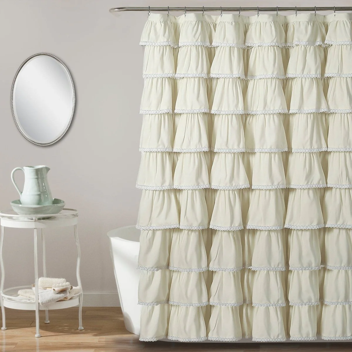 Lace Ruffle Shower Curtain - Image 8