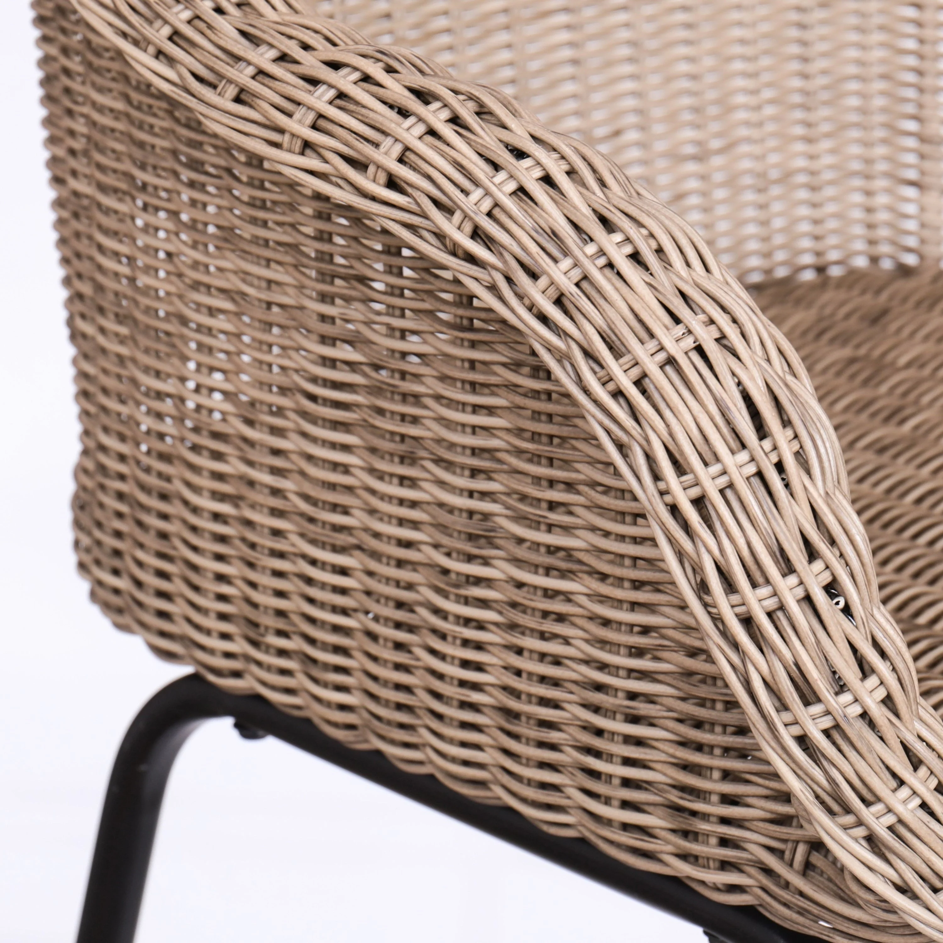 Ladd Outdoor Metal Wicker Barstool Set of 2 - Image 12