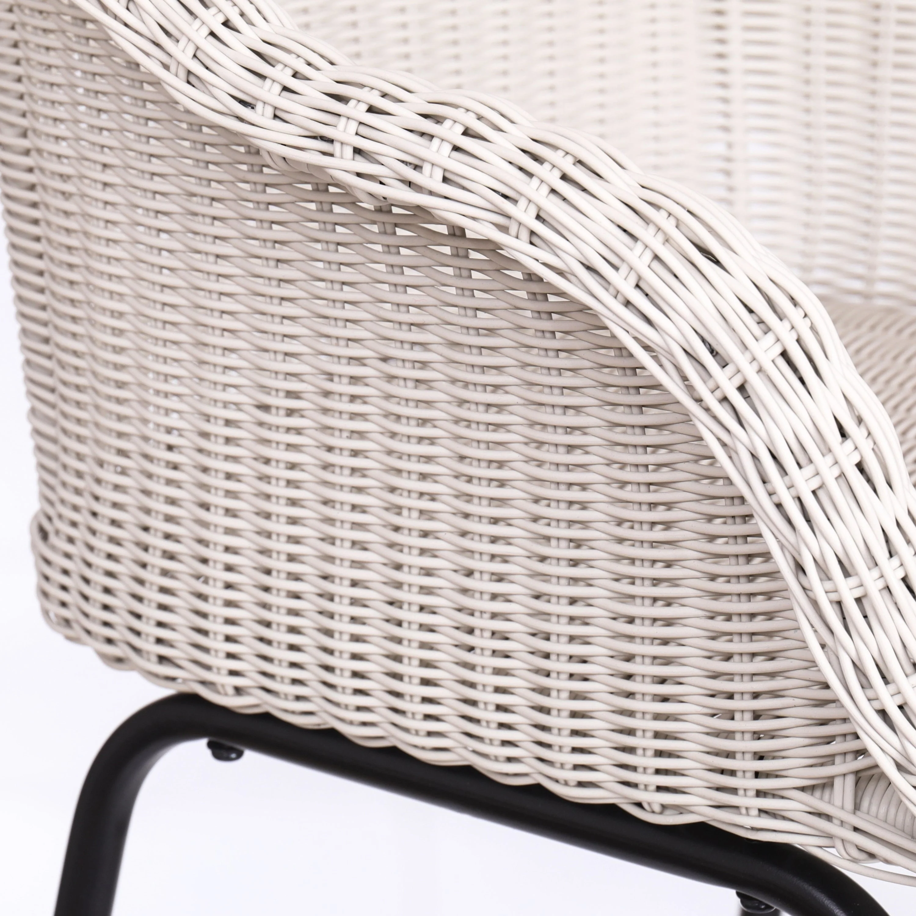 Ladd Outdoor Metal Wicker Barstool Set of 2 - Light Gray - Image 11