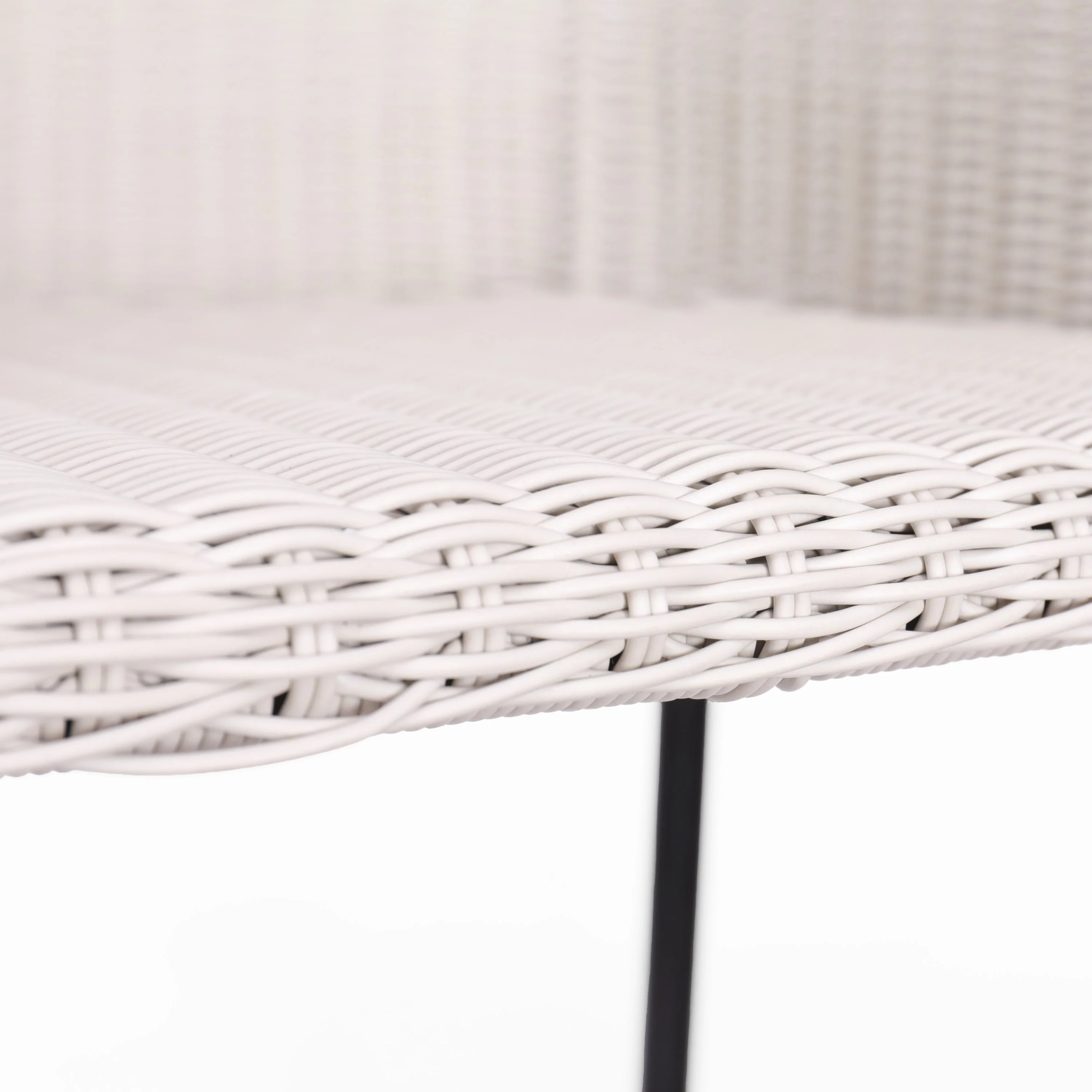 Ladd Outdoor Metal Wicker Barstool Set of 2 - Light Gray - Image 12