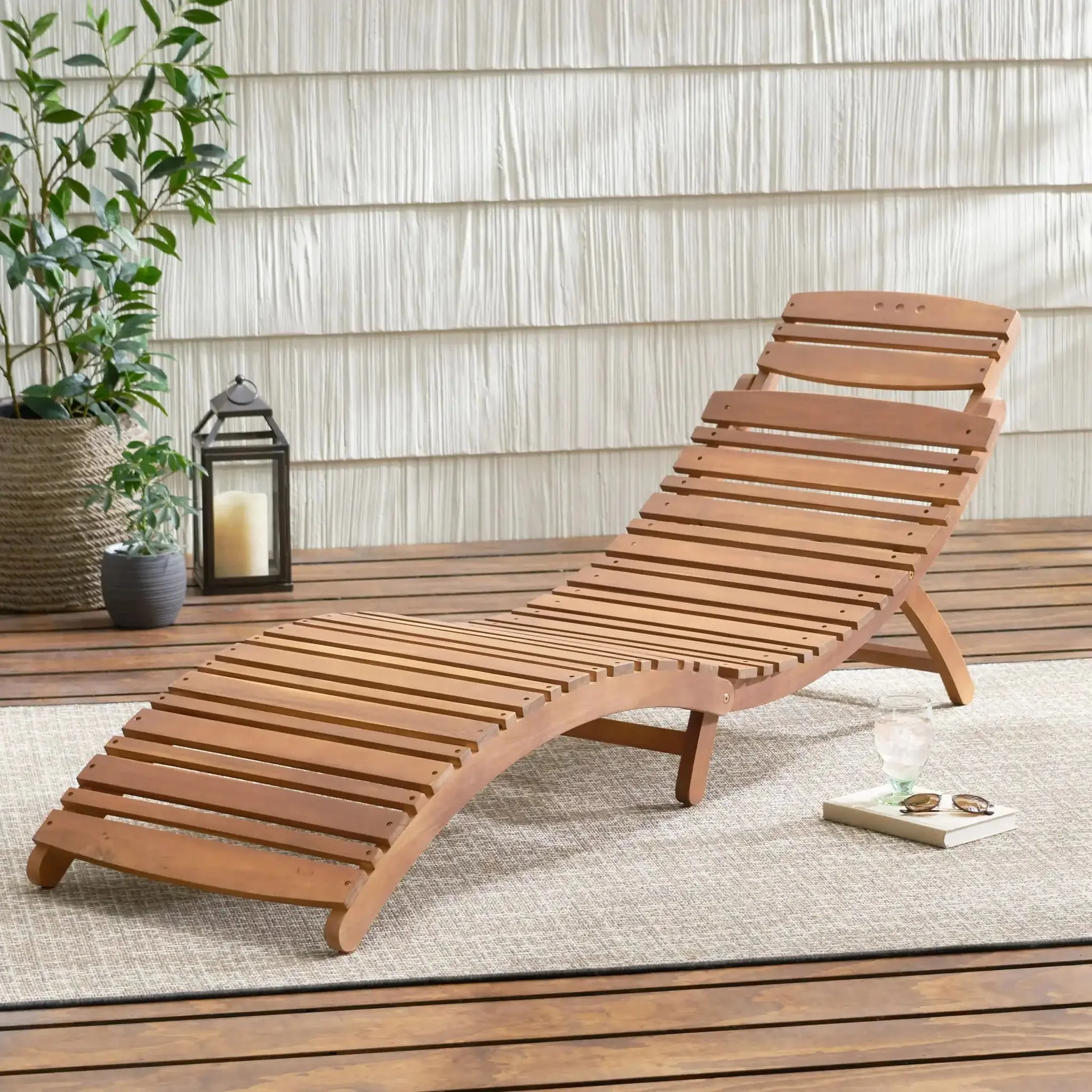 Lahaina - Wood Foldable Chaise Lounge - Image 4