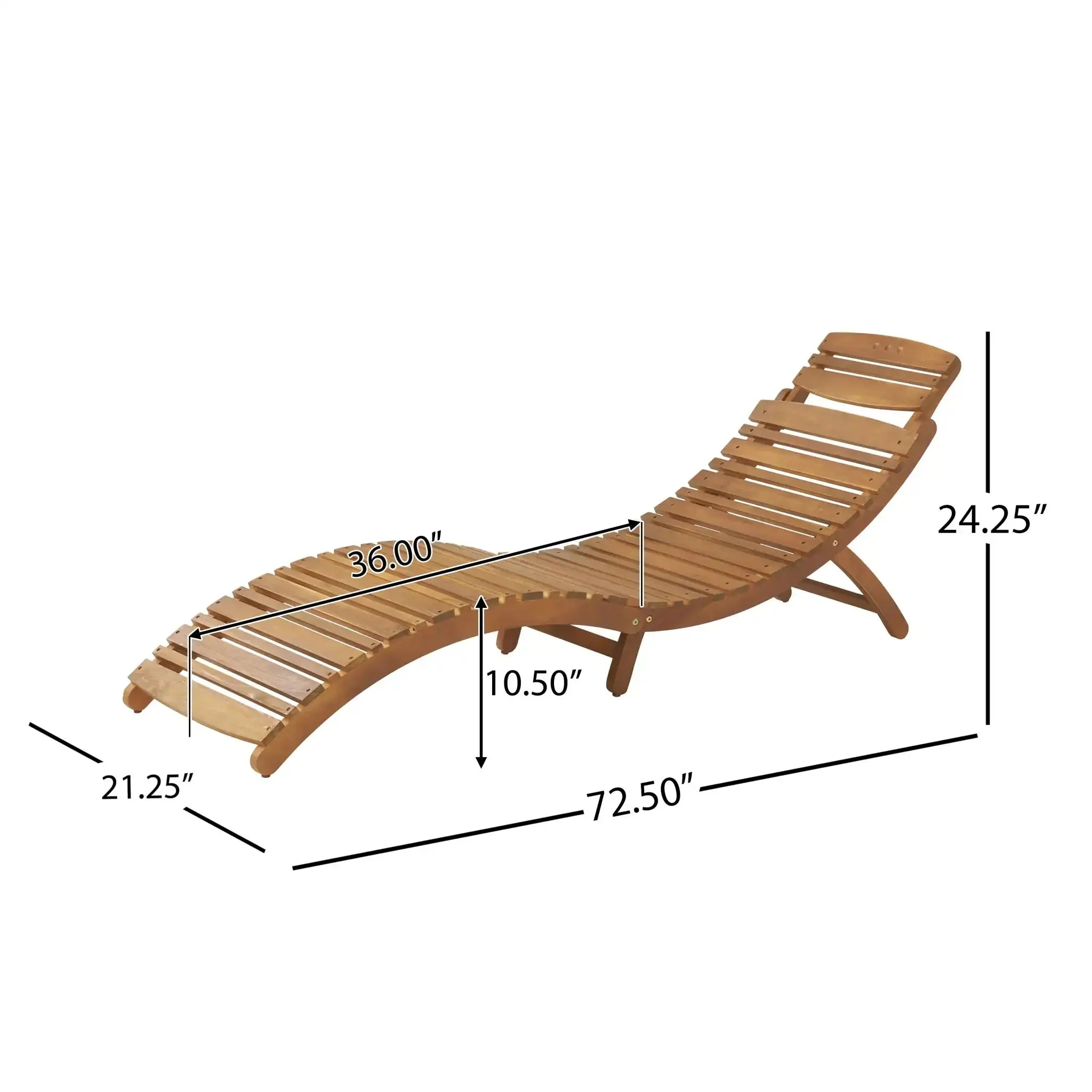 Lahaina - Wood Foldable Chaise Lounge - Image 5