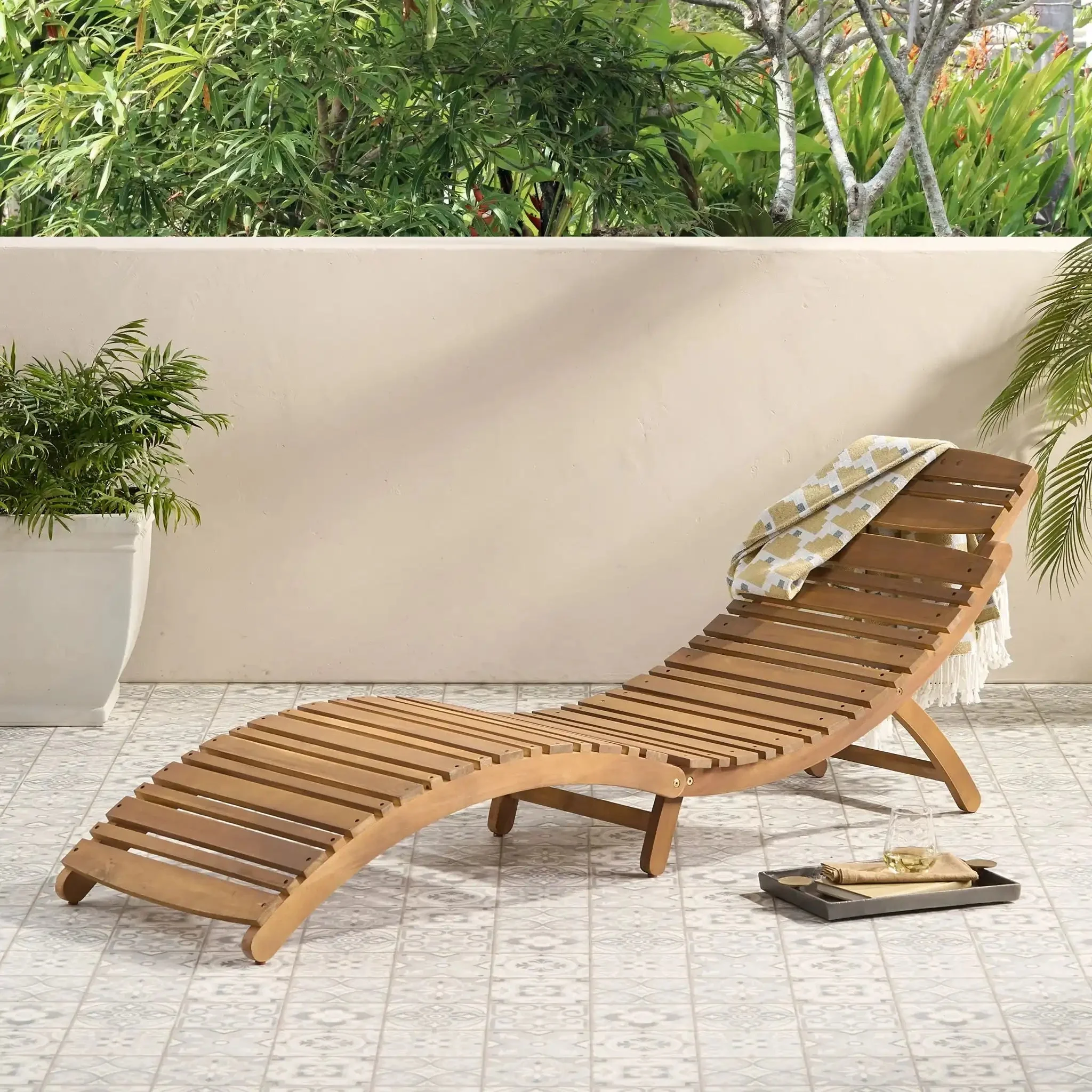 Lahaina - Wood Foldable Chaise Lounge - Image 6