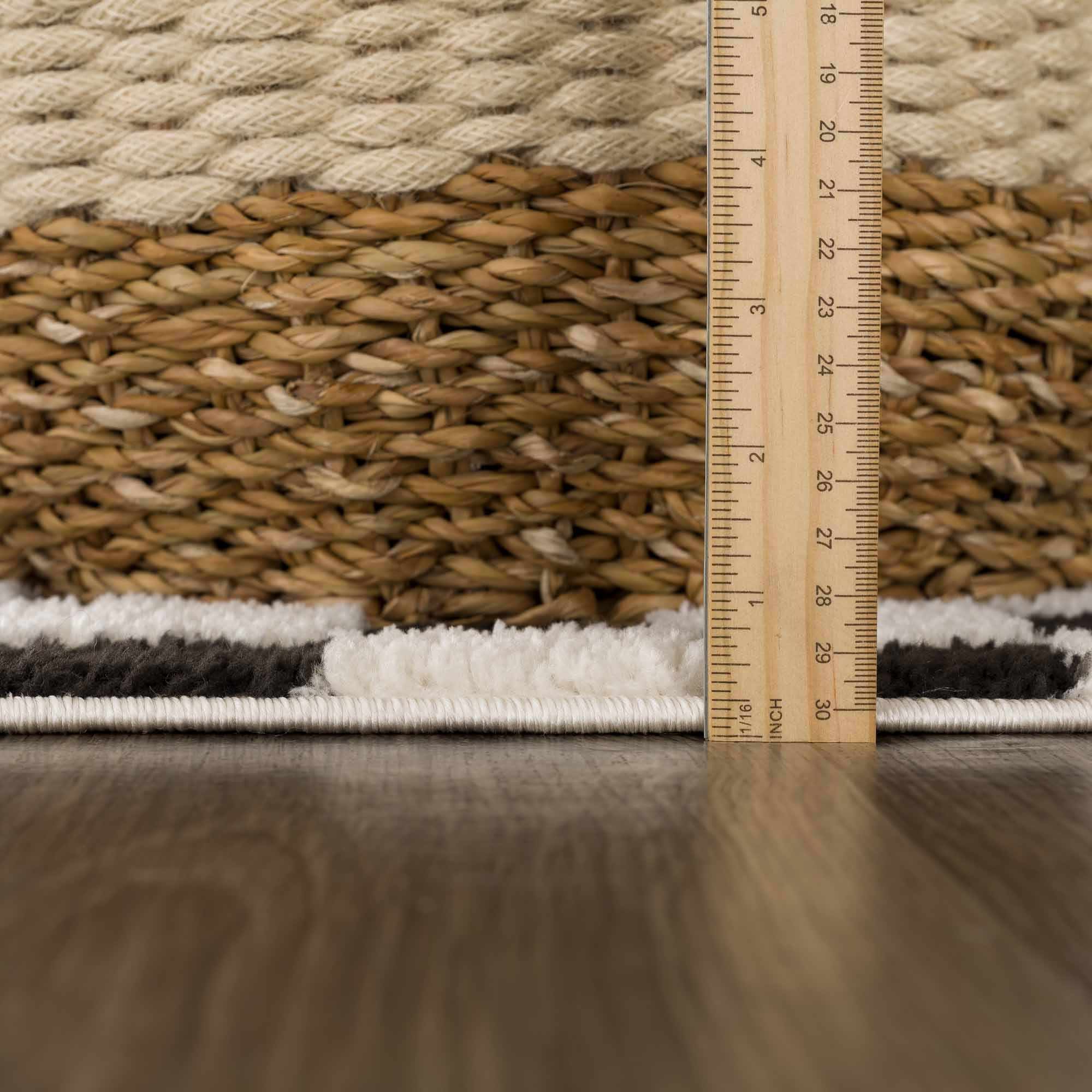 Lajos Black & White Checkered Plush Rug - Image 14