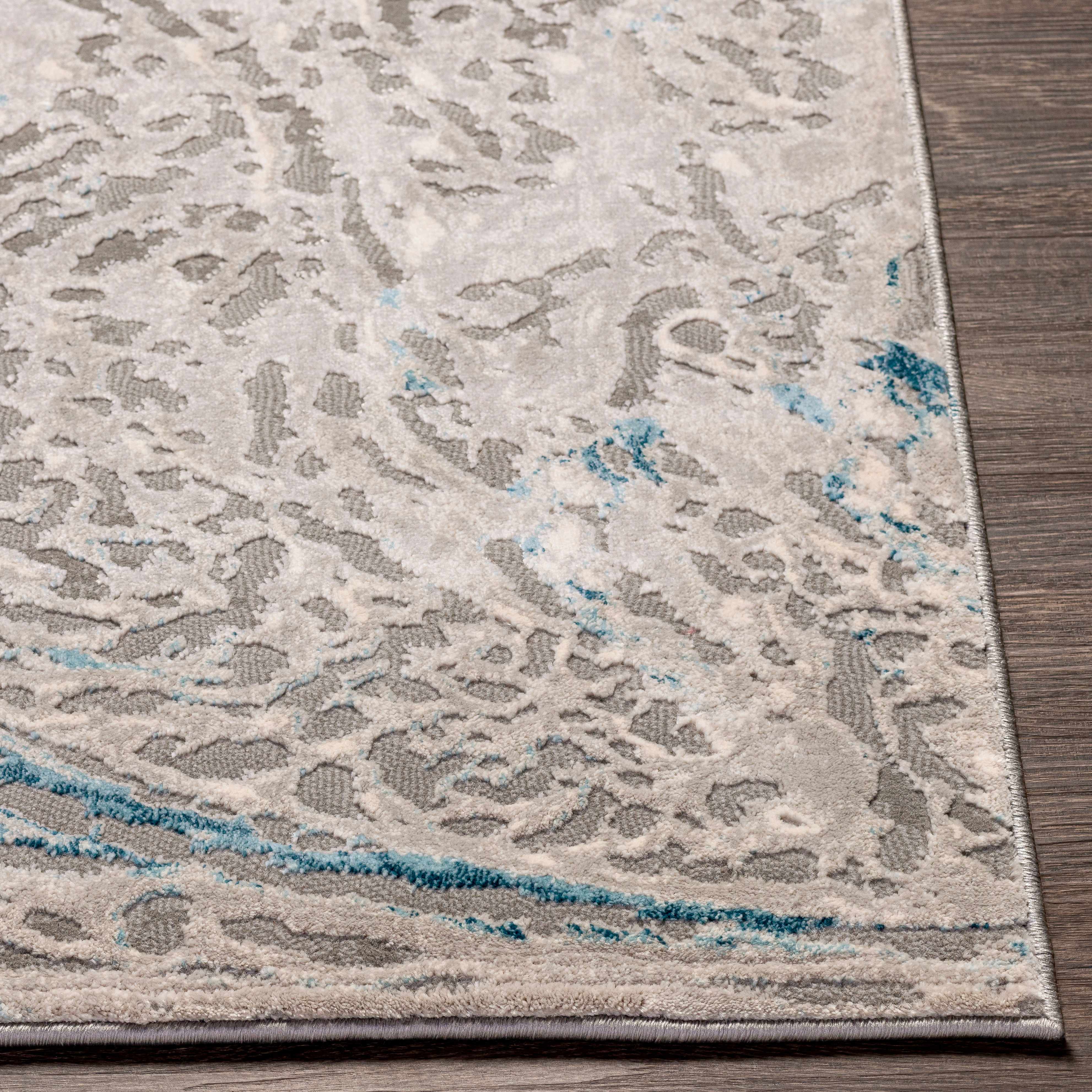 Lambton Blue Marble Area Rug - Clearance - Image 4