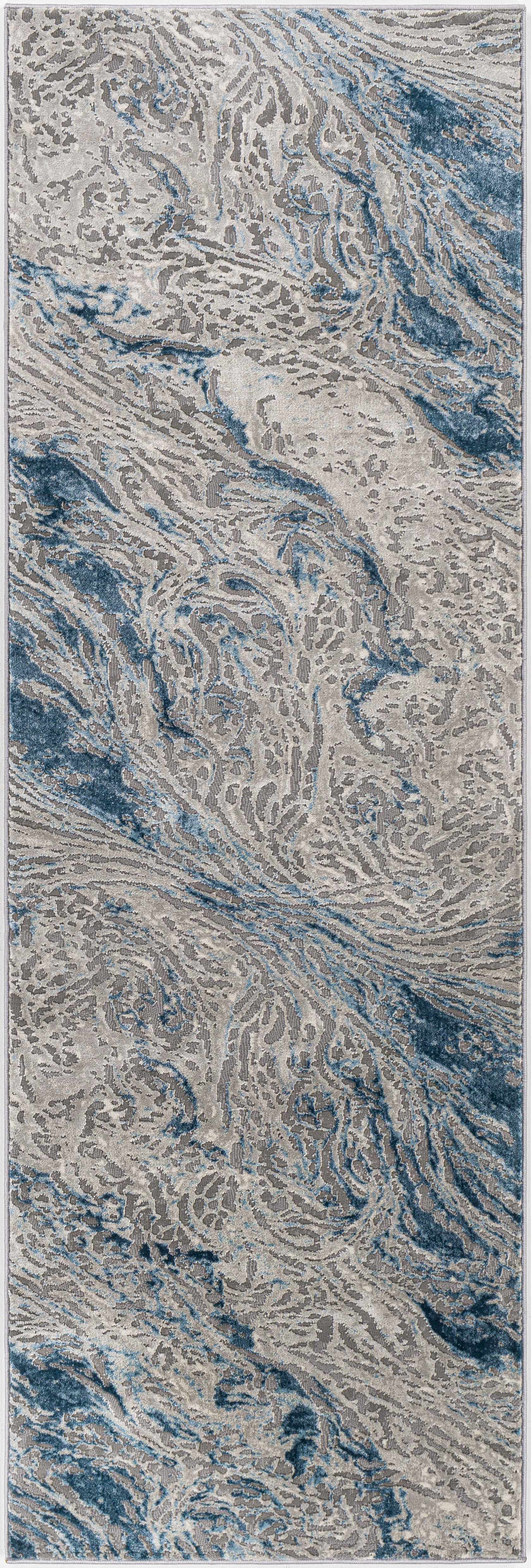 Lambton Blue Marble Area Rug - Clearance - Image 7