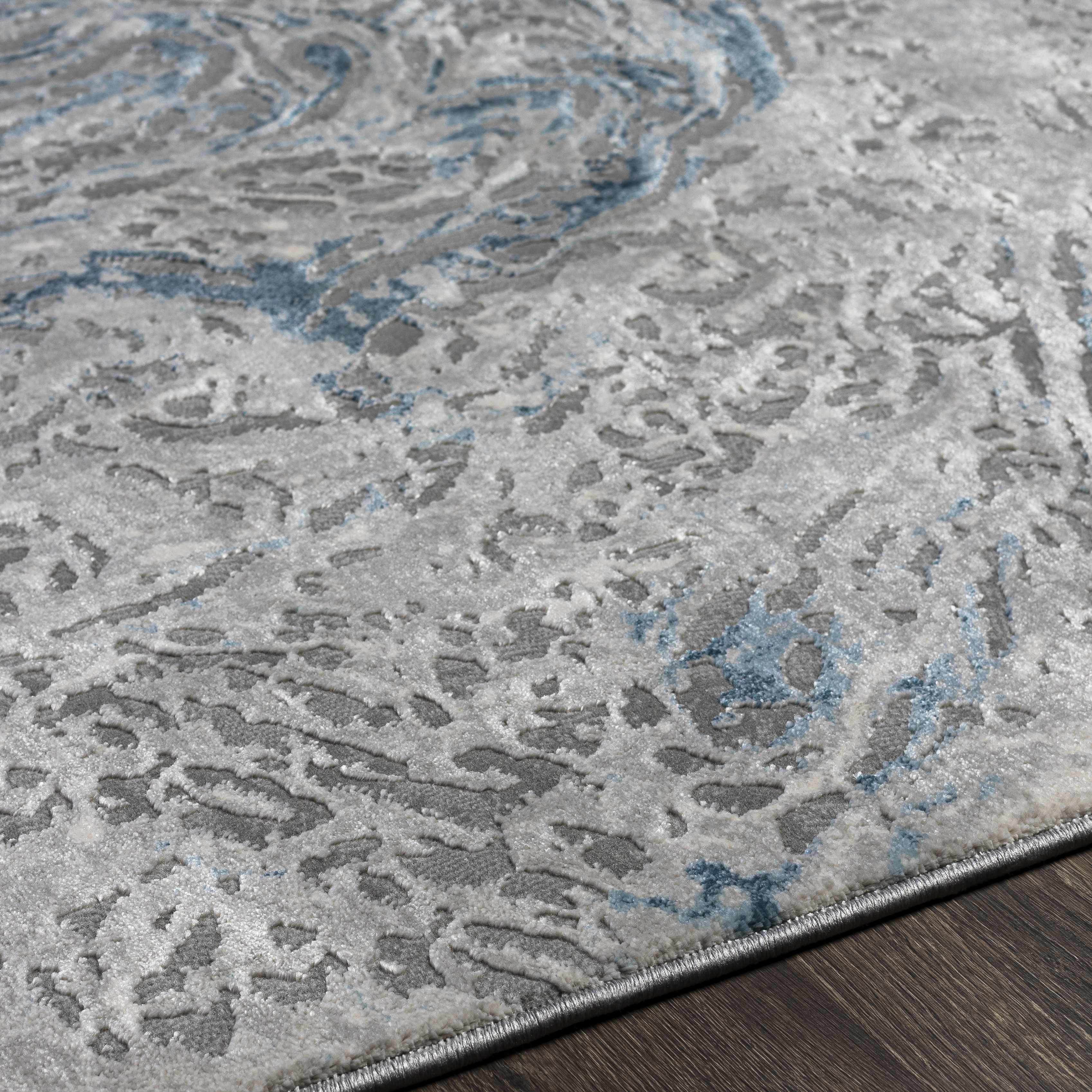 Lambton Blue Marble Area Rug - Clearance - Image 8