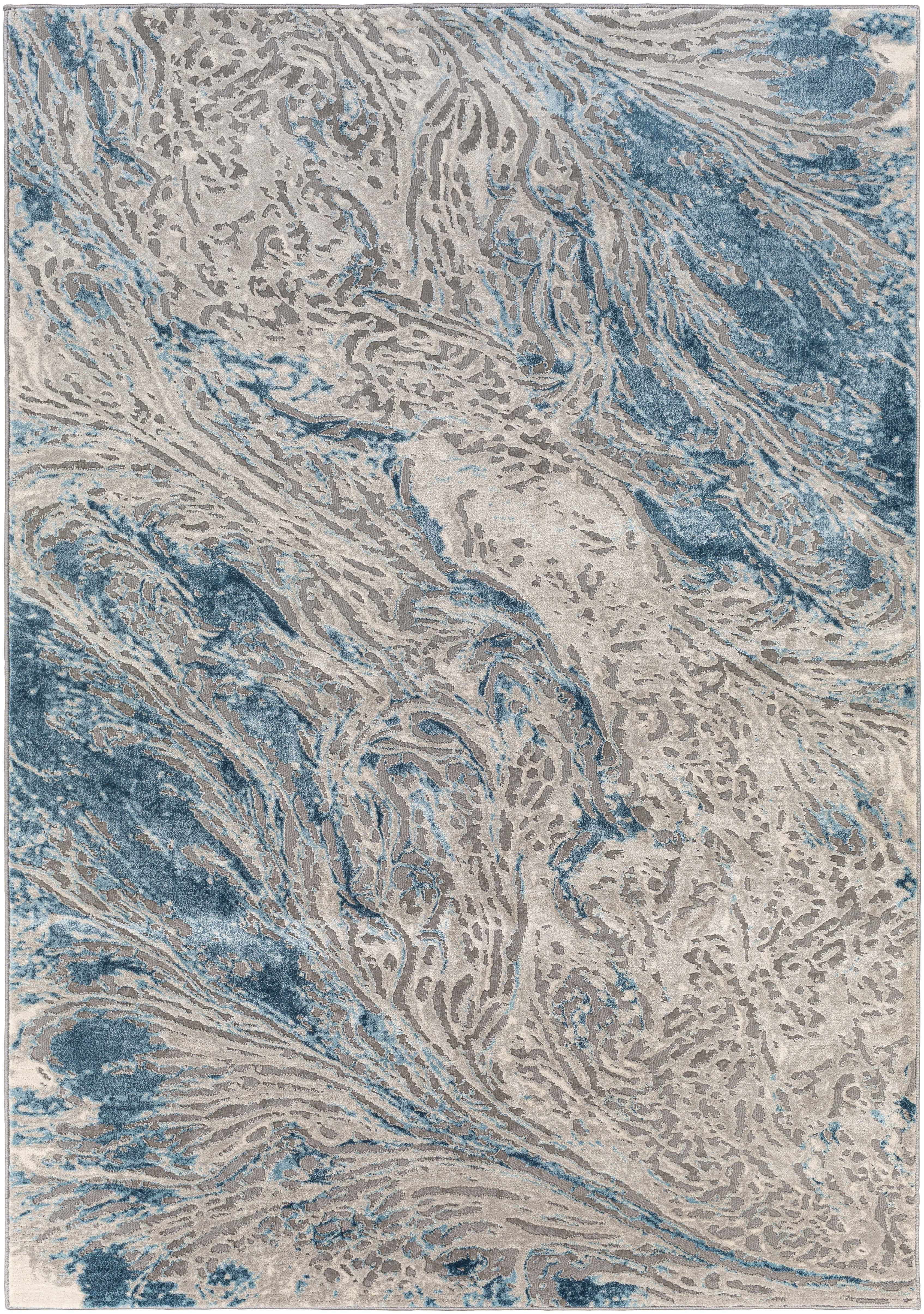 Lambton Blue Marble Area Rug - Clearance - Image 9
