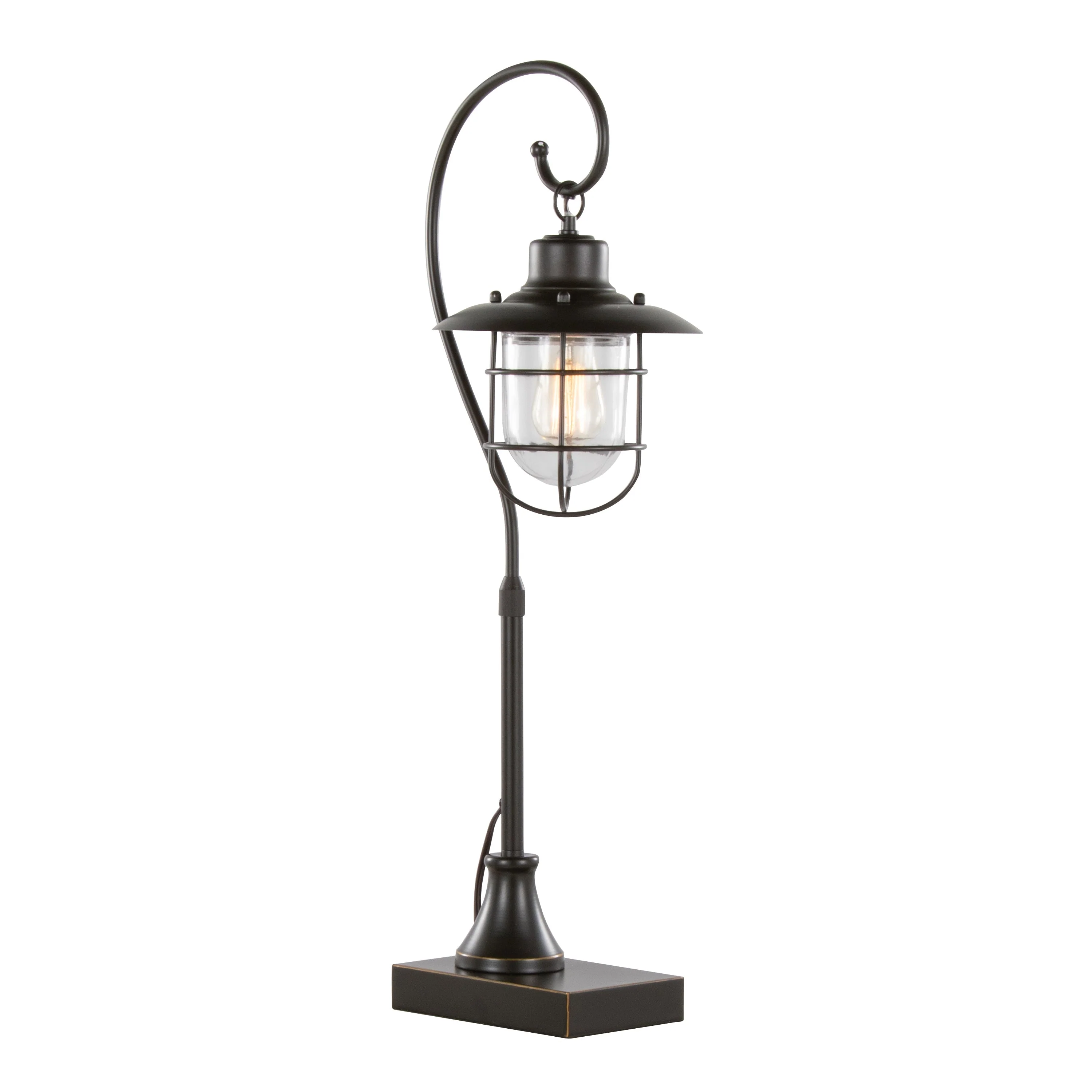 Landen 33" Contemporary Metal Task Lamp in Oil Rubbed Bronze - Set of 2 - Image 2