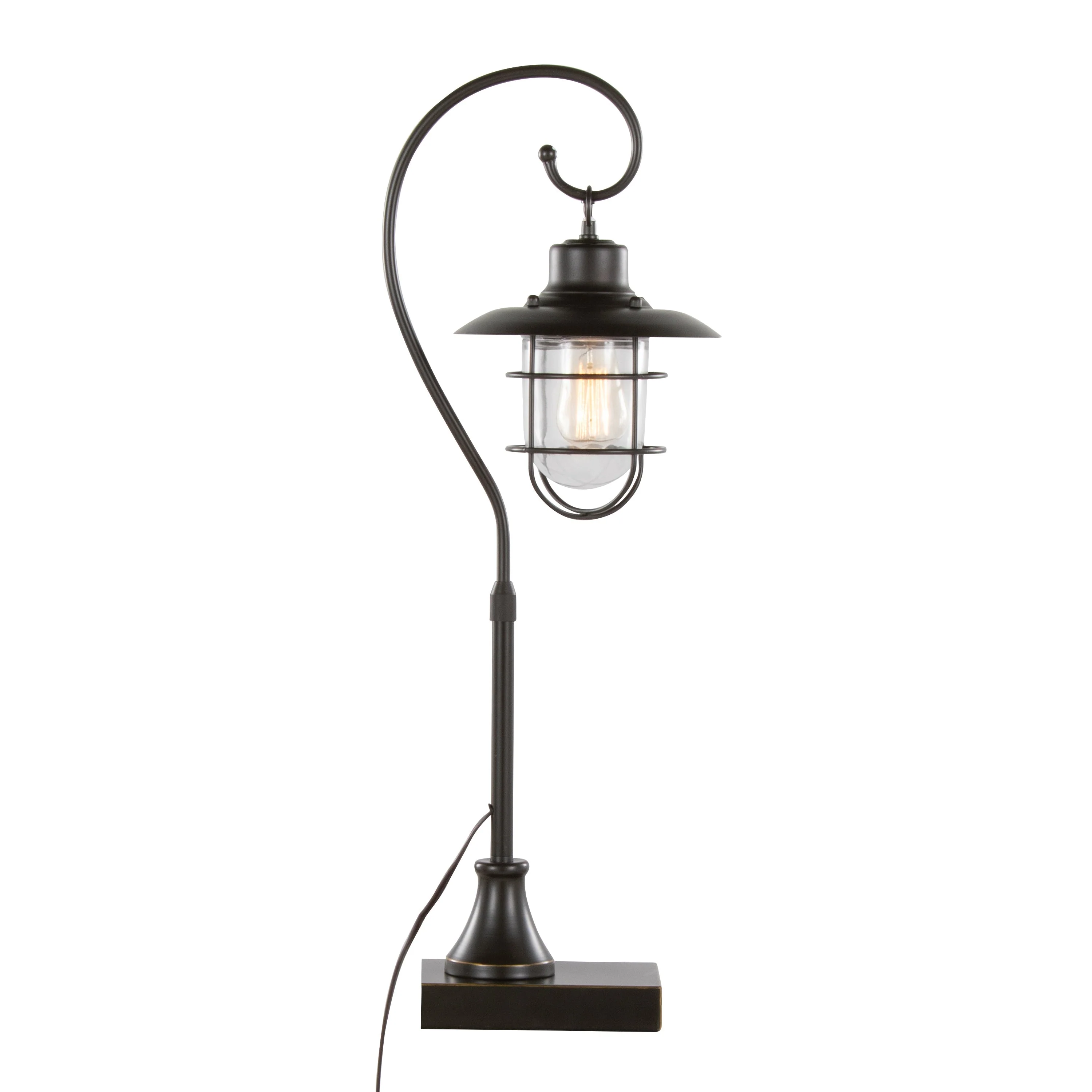 Landen 33" Contemporary Metal Task Lamp in Oil Rubbed Bronze - Set of 2 - Image 4