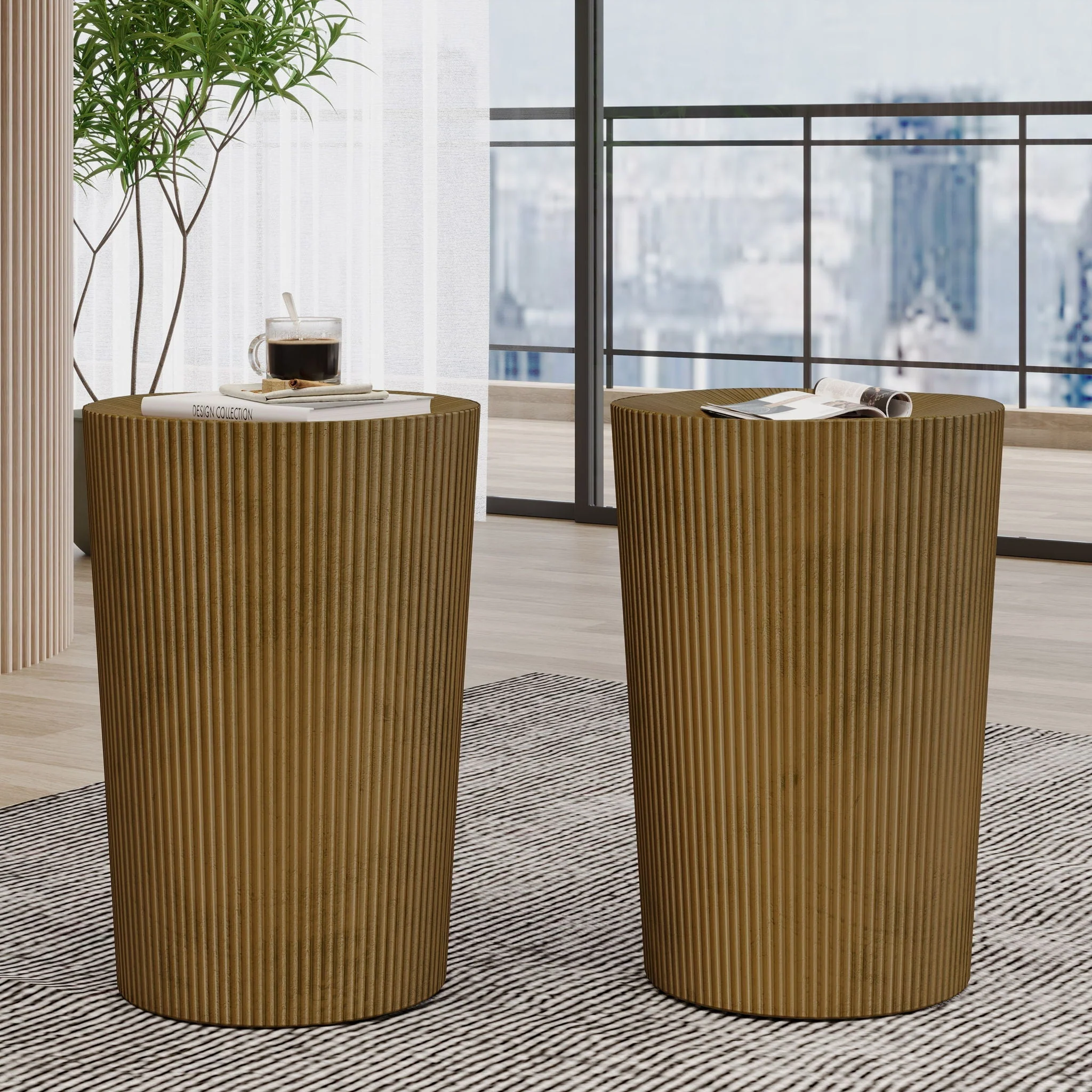 Langseth Iron Sunburst Side Table Set - Image 4